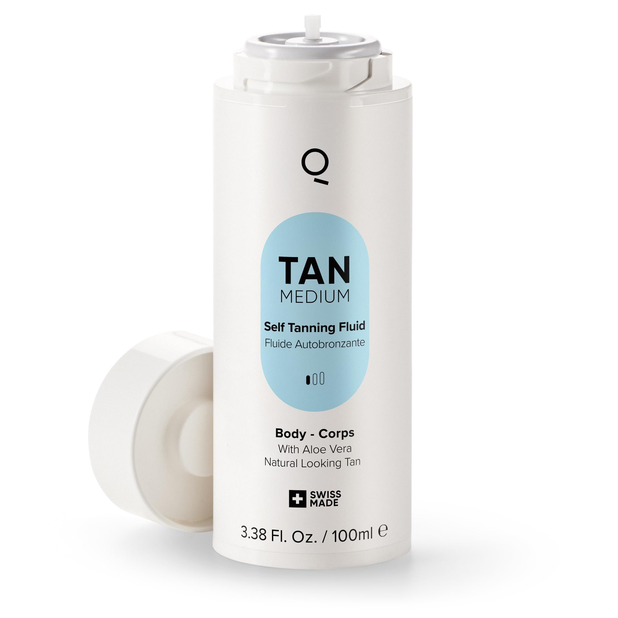 IONIQ Skincare TAN Medium Cartridge - Premium Vegan Self-Tanning Lotion for Natural, Streak-Free Glow in 3 Minutes | Lasts Up to 2 Weeks | Nourishing Formula with Pleasant Fragrance | Future Skincare System | Perfect for Vacations, Weddings & Everyday Radiance