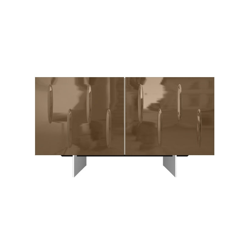 CARNABY Sideboard - Modern Buffet Cabinet with 2 Doors & 4 Drawers for Dining Room Storage | Solid Wood Console Table for Living Room, Hallway Entryway | Stylish Home Organization Furniture