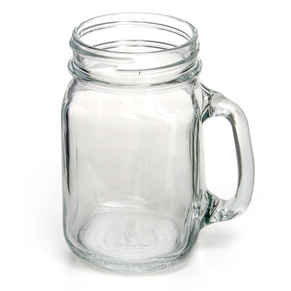 16oz Glass Mug with Handle - Durable & Stylish Drinking Cup for Coffee, Tea, Hot Cocoa - Perfect for Home, Office or Gifts