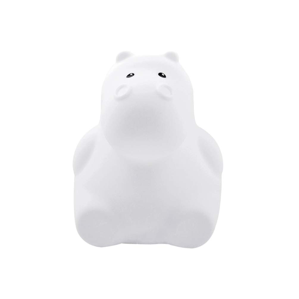 **Hippo Night Light - USB Rechargeable Silicone Touch Sensor LED Lamp for Nursery, Kids Bedroom & Breastfeeding - Cute Animal Nightlight for Babies & Toddlers (Perfect for Bedtime, Feeding & Soothing)**