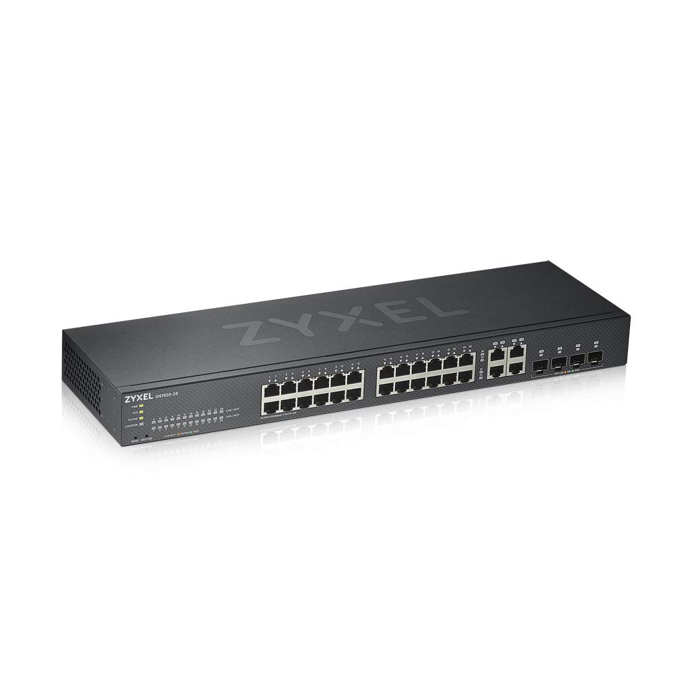 ZyXEL GS1920-24V2-EU0101F 24-Port Gigabit Smart Managed Ethernet Switch for Home Office & Small Business Networks | High-Speed Connectivity & Reliable Performance