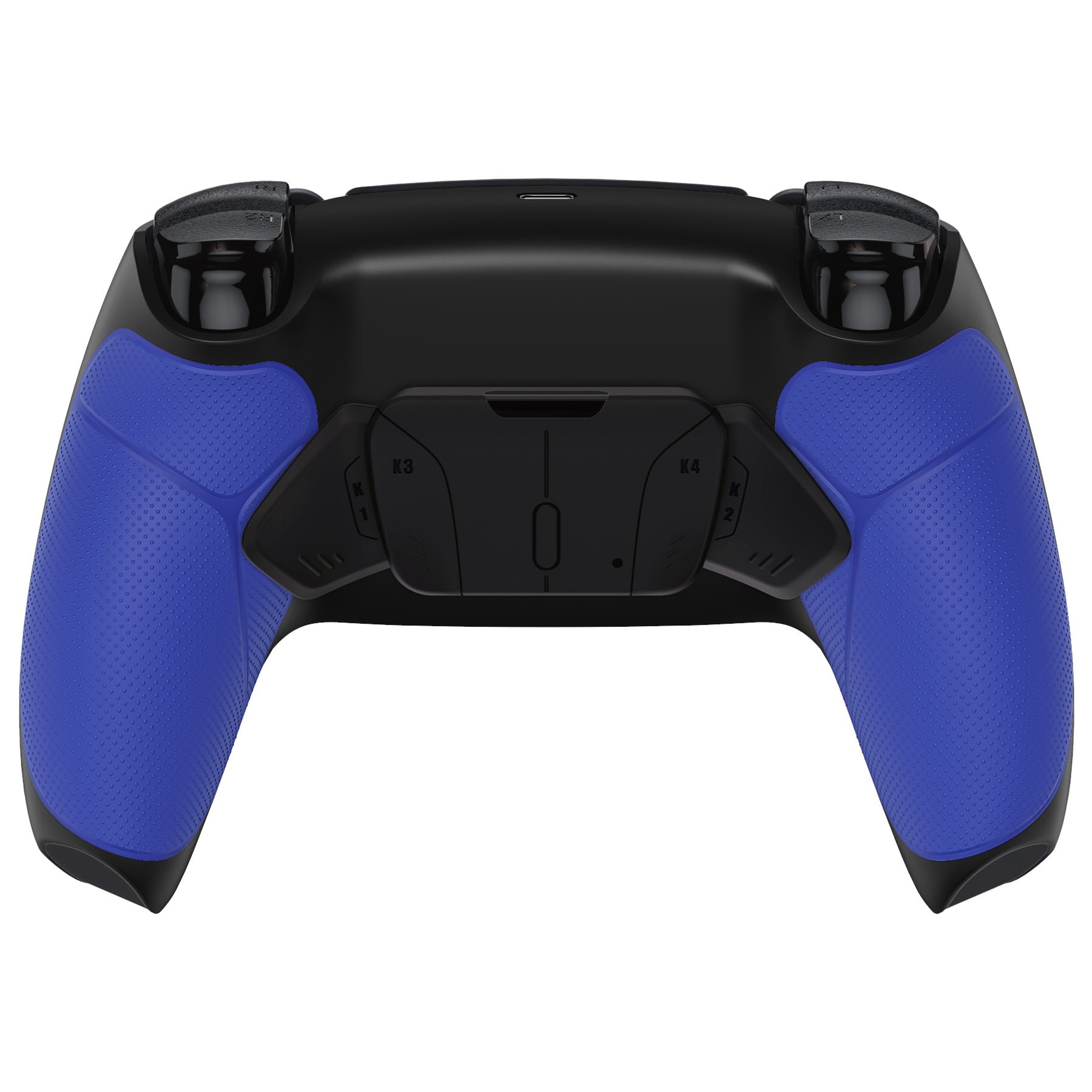 eXtremeRate Remappable RISE4 Remap Kit for PS5 Controller BDM-010/020 - Rubberized Blue Back Buttons | Customizable Gaming Accessory for Competitive Play & Enhanced Performance