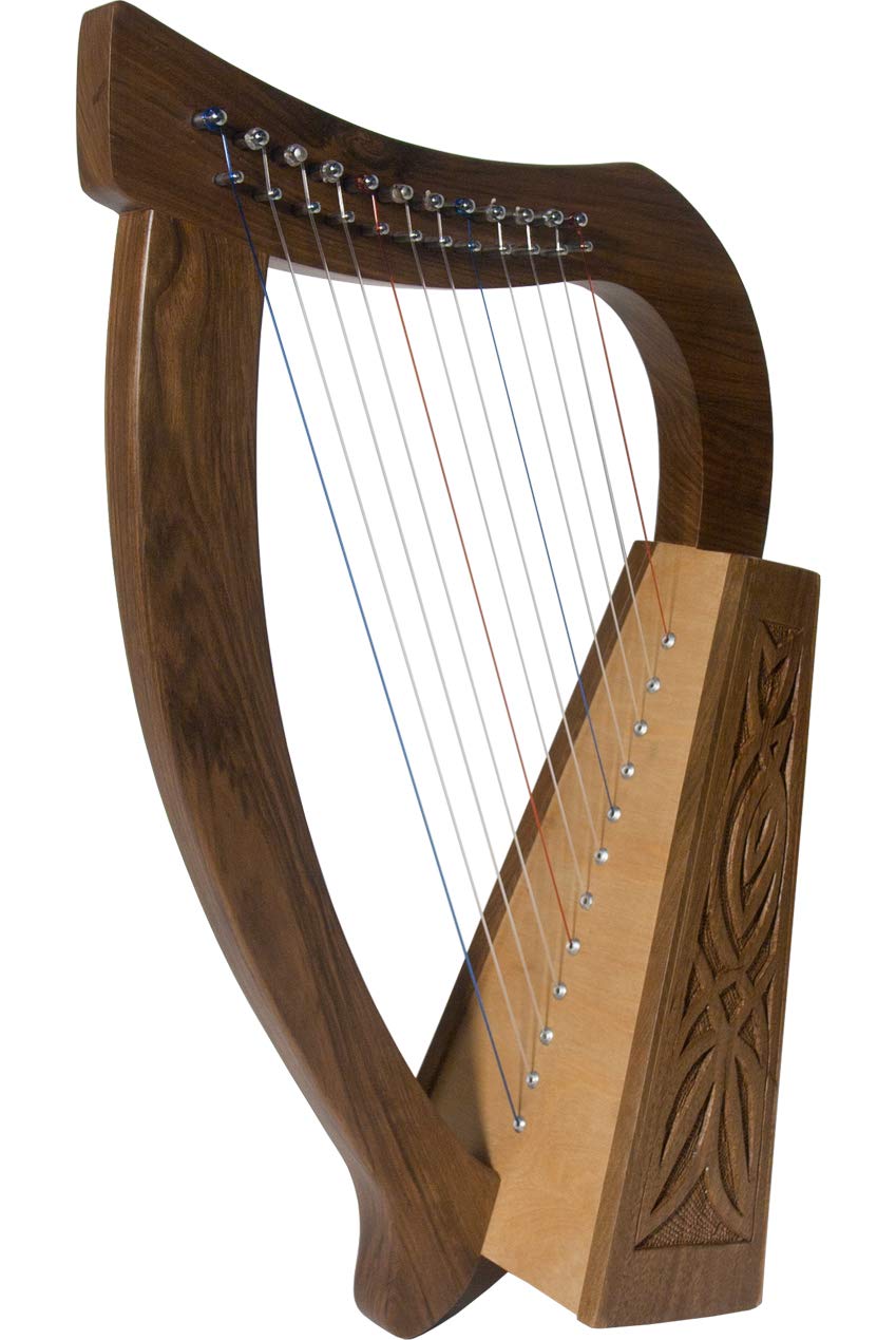Baby Celtic Harp with Carry Case - 19 String Birch Wood Harp for Kids & Beginners | Perfect for Home Practice, Music Lessons & Travel