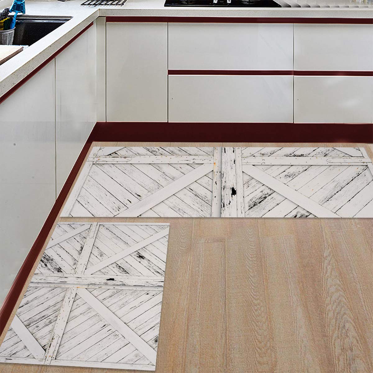 Anti-Fatigue Kitchen Floor Mats Set - Non-Slip Waterproof 2-Pack for Standing Comfort in Home & Garage