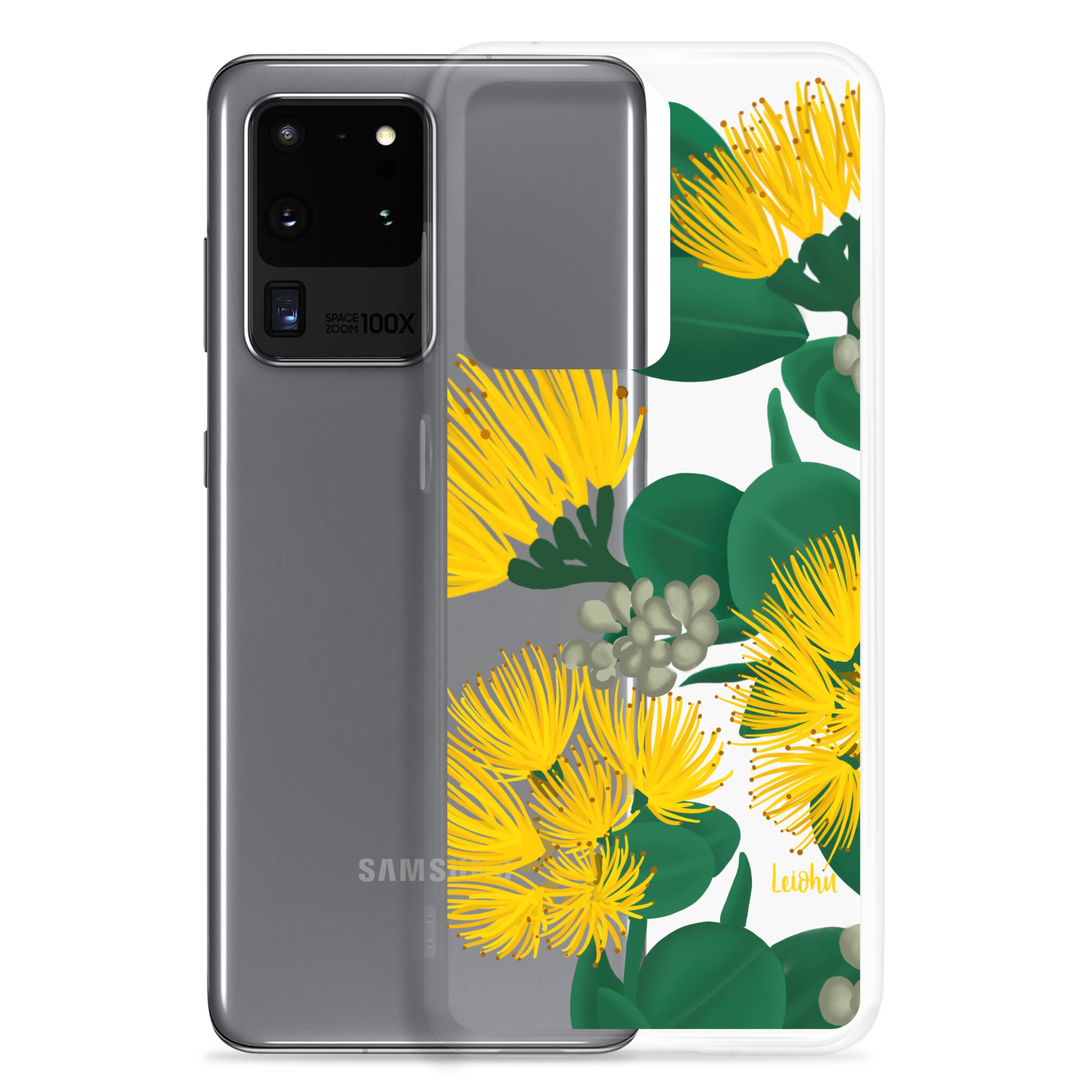 Ōhi'a Lehua Melemele Yellow Flower Clear Protective Case for Samsung Galaxy [Model] - Durable Slim Cover for Everyday Use & Travel