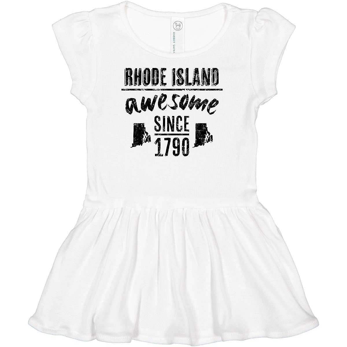 Inktastic Rhode Island Awesome Since 1790 Baby Girl Dress - Cute Outfit for Newborns, Infants & Toddlers - Perfect for Family Photos, Holidays & Special Occasions