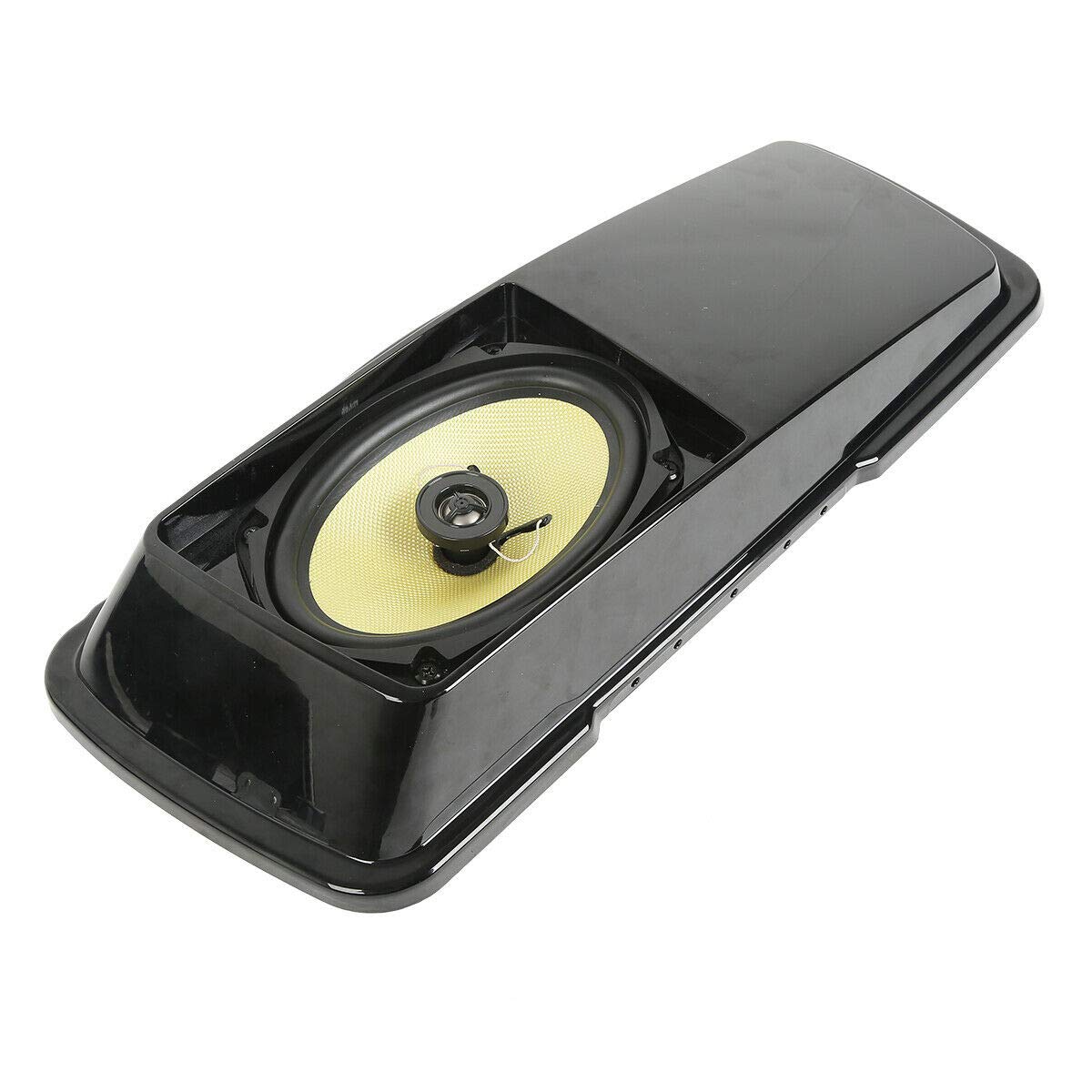 SLMOTO Saddlebags Lid with 6x9 Inch Speakers - Compatible with Harley Road King, Electra Glide & Street Glide (1994-2013) - Includes 2 ABS Plastic Mesh Covers & Speakers - Perfect for Motorcycle Audio Upgrades & Long Rides