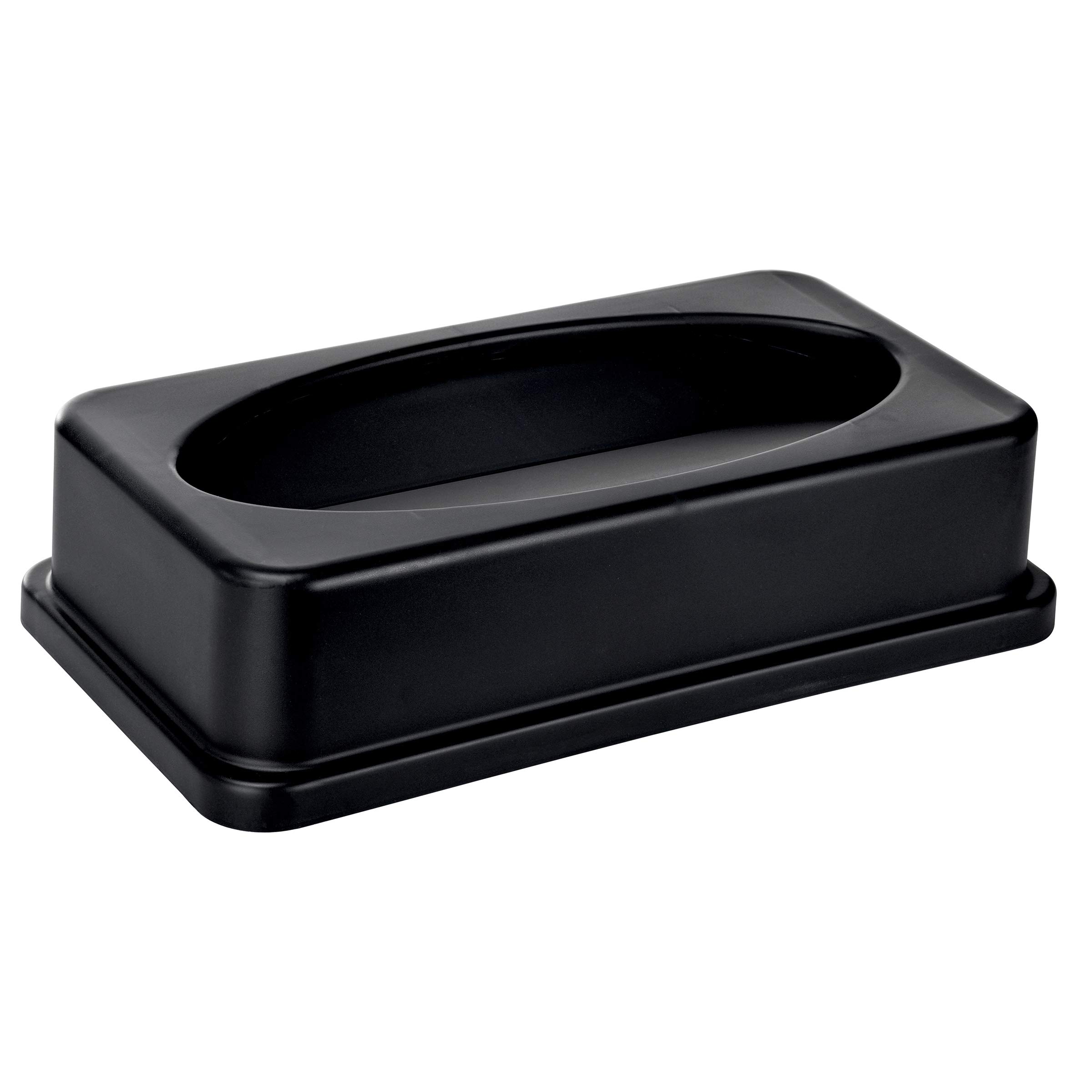 Alpine Industries Slim Trash Can Lid - Compact Garbage Bin Cover - Durable Plastic Top for Odor Control & Litter Containment - Sleek Black Design for Kitchen, Bathroom, Office & Small Spaces