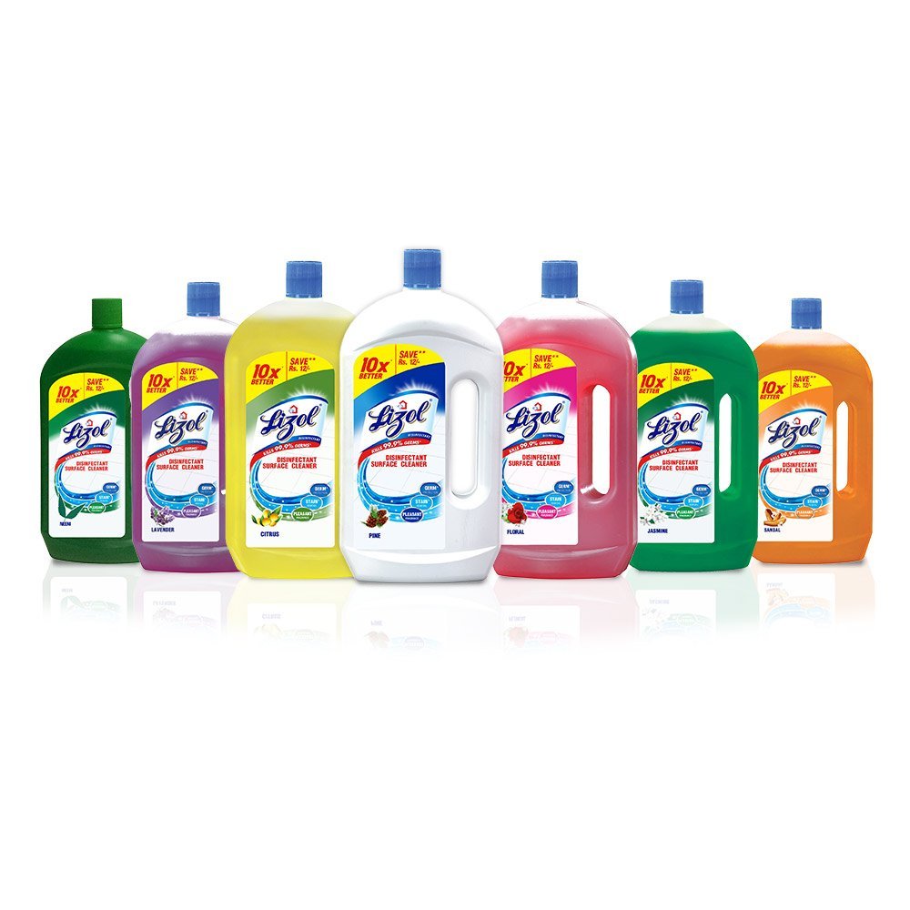 Lizol Disinfectant Floor Cleaner - Sandal Scent, 500ml (Pack of 3) | Kills 99.9% Germs | Ideal for Kitchen, Bathroom & Hard Floor Cleaning