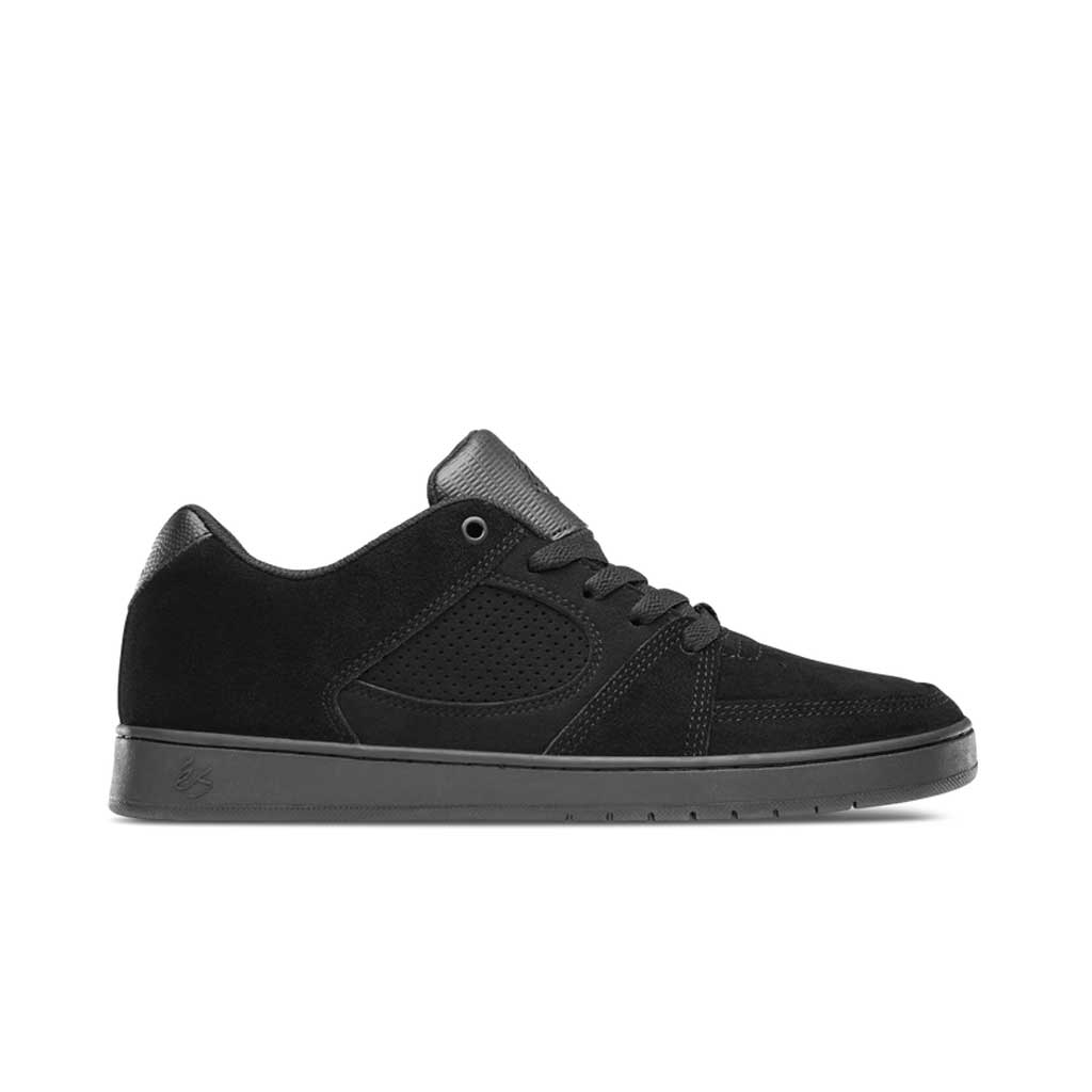 eS Accel Slim Skate Shoes - Black/Black/Black - Lightweight & Durable for Street Skating & Urban Fashion