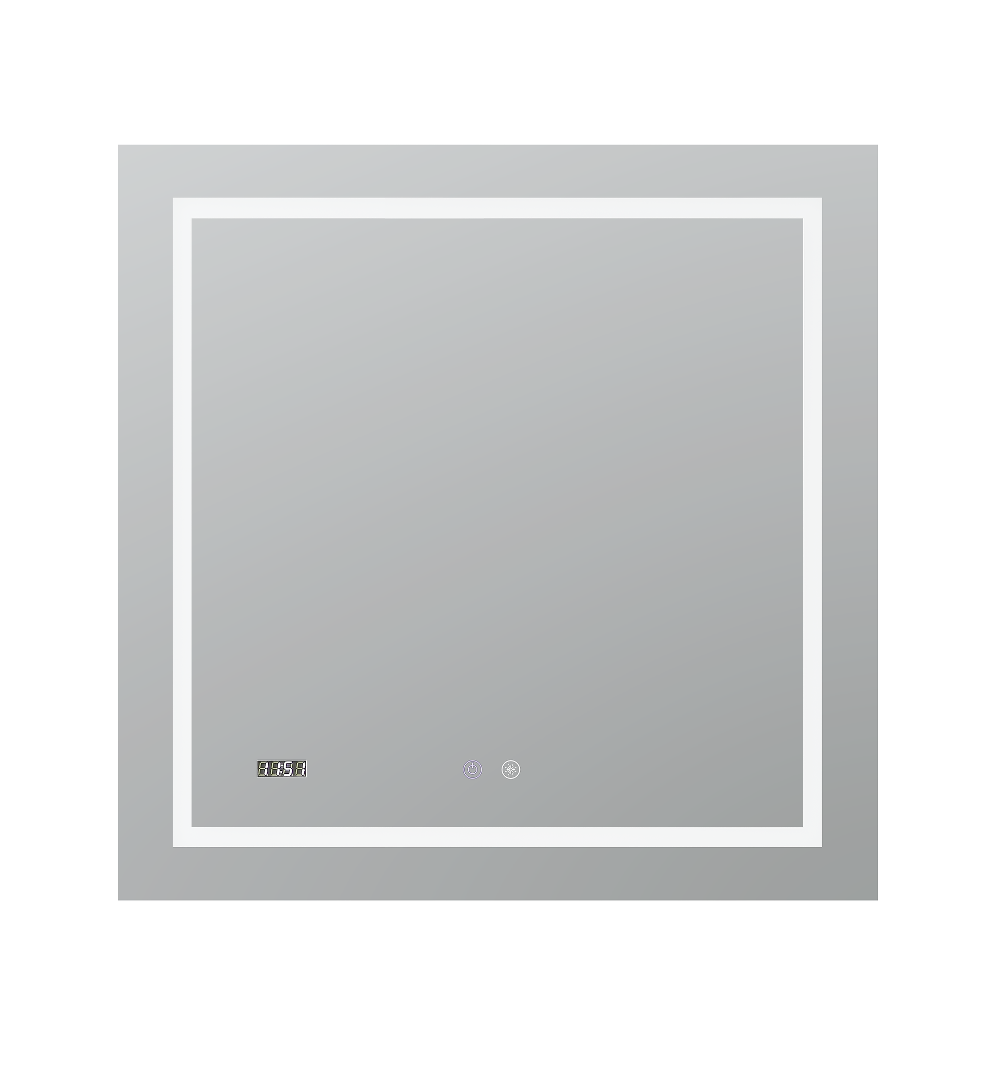Aquadom Daytona 30x30 Inch LED Lighted Bathroom Mirror with Anti-Fog - Modern Vanity Mirror for Makeup, Shaving & Grooming - Perfect for Bathrooms, Bedrooms and Dressing Rooms