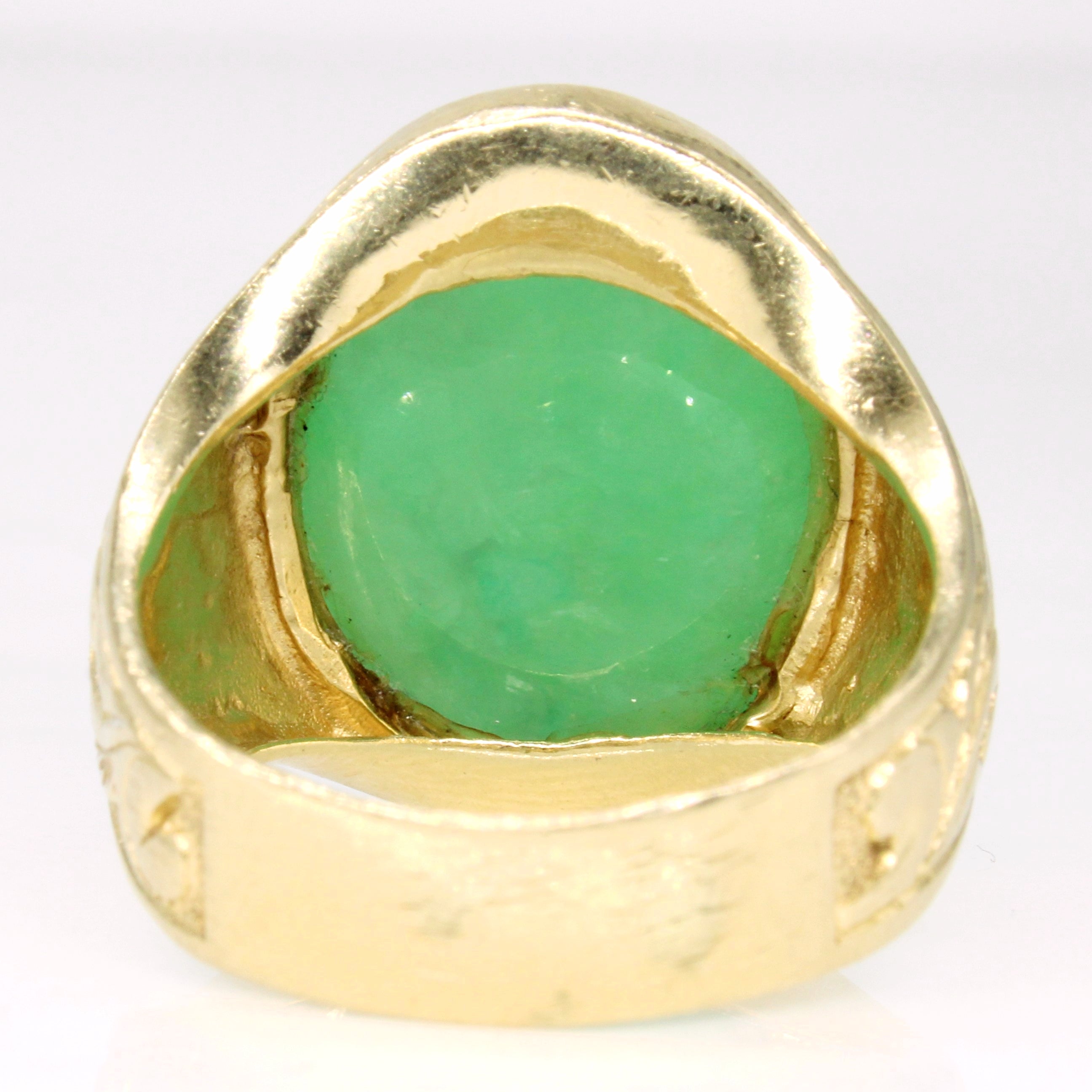 25.00ct Natural Jadeite Cocktail Ring for Women - Size 11.5 | Elegant Statement Jewelry for Parties, Weddings & Special Occasions