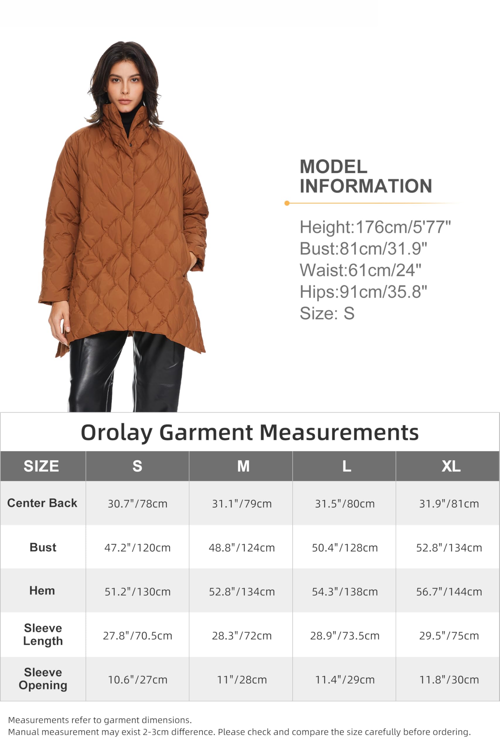 Orolay Women's Lightweight Quilted Padded Jacket - Winter Fall Spring Puffer Coat with Loose Fit | Warm Outerwear for Casual Wear, Travel & Outdoor Activities