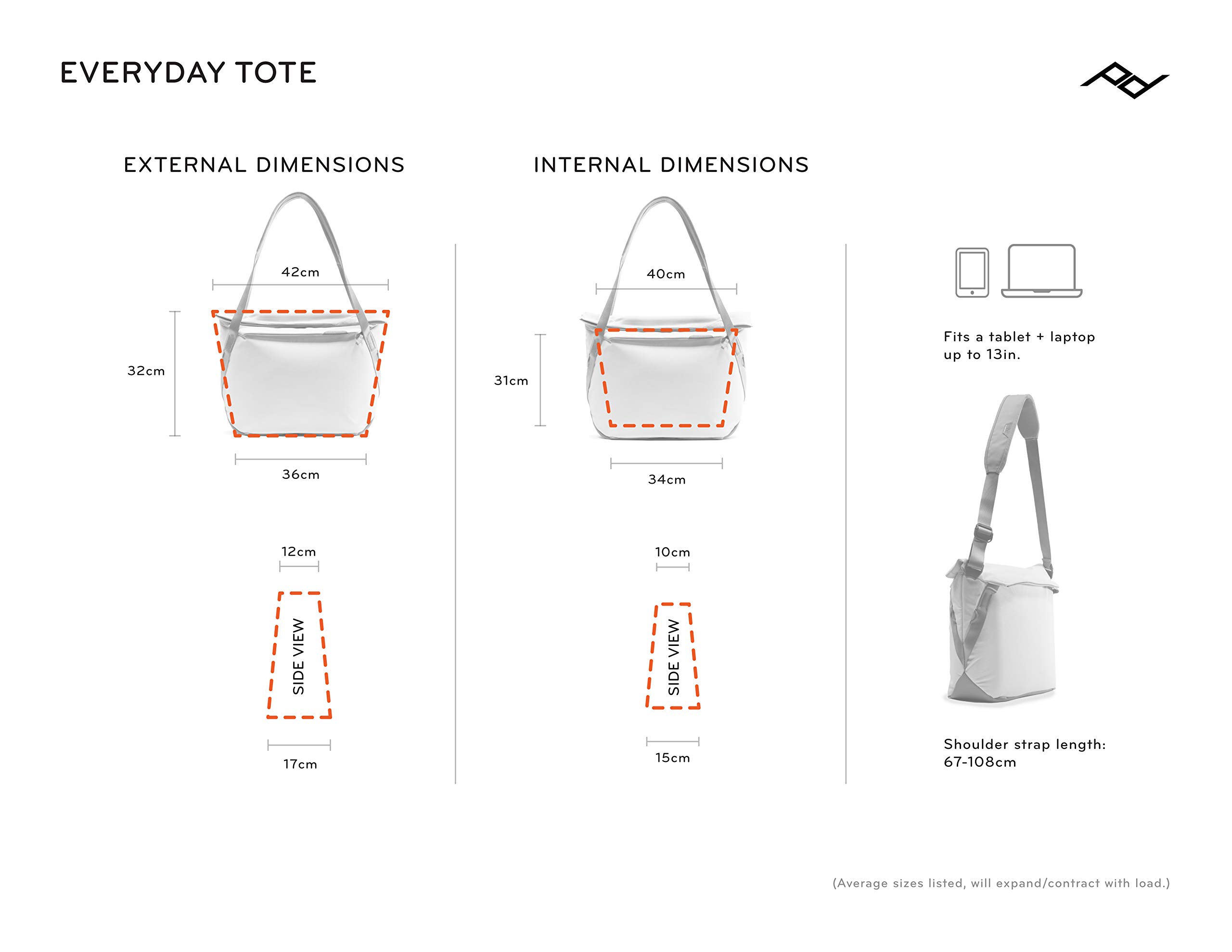 Peak Design Everyday Tote 15L - Waterproof & Durable Work Bag for Professionals, Commuters & Travelers | Perfect for Laptops, Cameras & Daily Essentials