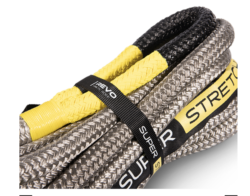 Bushranger Super Stretchy Kinetic Rope 12,000kg (26,455 lbs) Breaking Strength - 9m (30ft) Recovery Rope for Off-Road Vehicles, 4WD, Jeep & Truck Recovery - Heavy Duty Towing & Winching Accessory