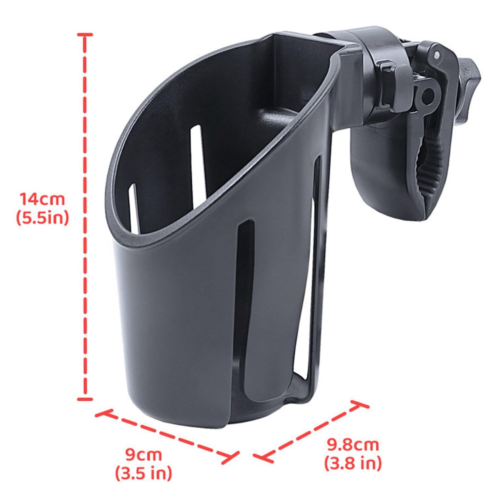 Rotatable Stroller Cup Holder - Universal Bottle & Drink Holder for Strollers, Trolleys, and Bikes - Perfect for Parents on the Go, Outdoor Adventures, and Commuting