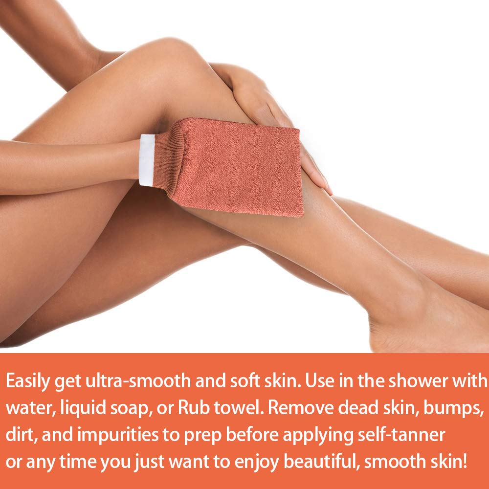 Exfoliating Gloves for Deep Cleansing - 3 Pack Double-Sided Body Scrub Mitt for Healthy Soft Skin | Perfect for Shower, Spa & Dry Brushing Routine