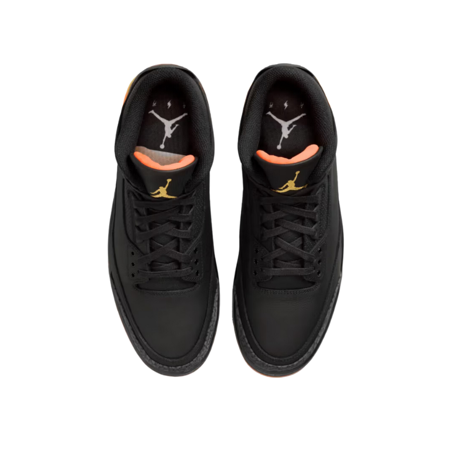Air Jordan 3 Retro J Balvin Sneakers - Rio Black/Solar Flare/Total Crimson Abyss Colorway | Men's Basketball Shoes for Streetwear & Casual Style