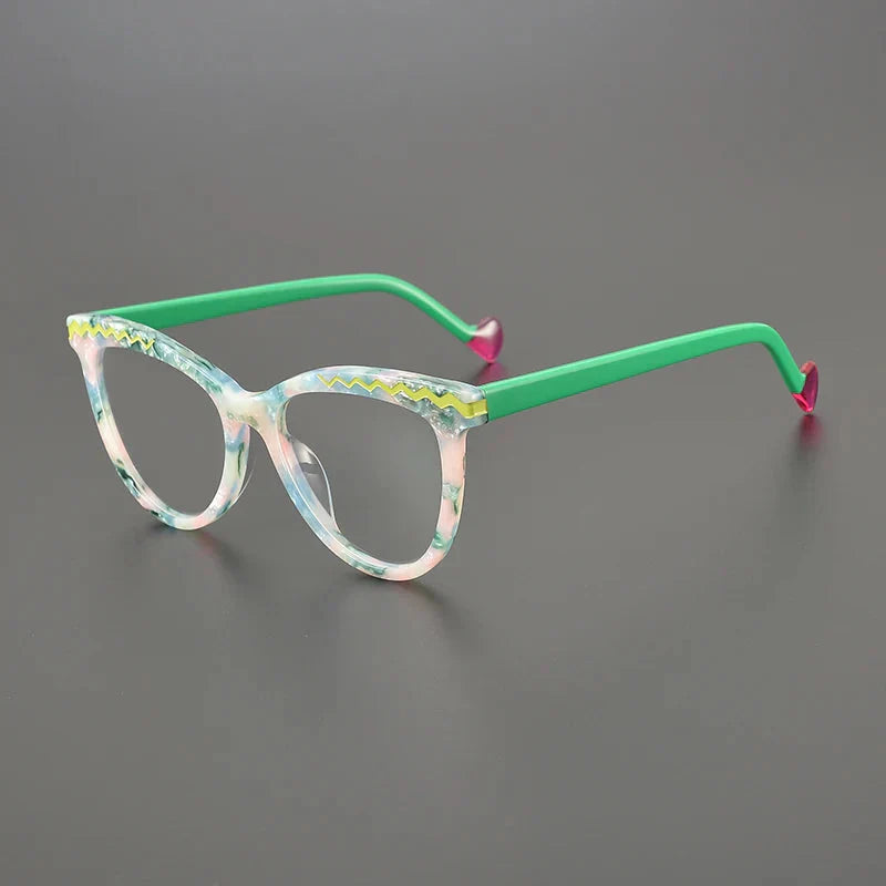 Stylish Dina Acetate Cat Eye Glasses Frame for Women - Trendy Retro Vintage Eyewear - Perfect for Reading, Fashion & Everyday Use