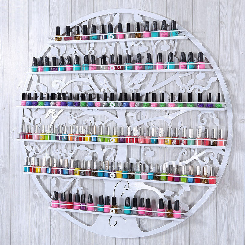 6-Tier Nail Polish Display Stand - 95cm Rotating Organizer for Salon, Spa & Home Nail Polish Storage - Perfect for Nail Artists & DIY Enthusiasts