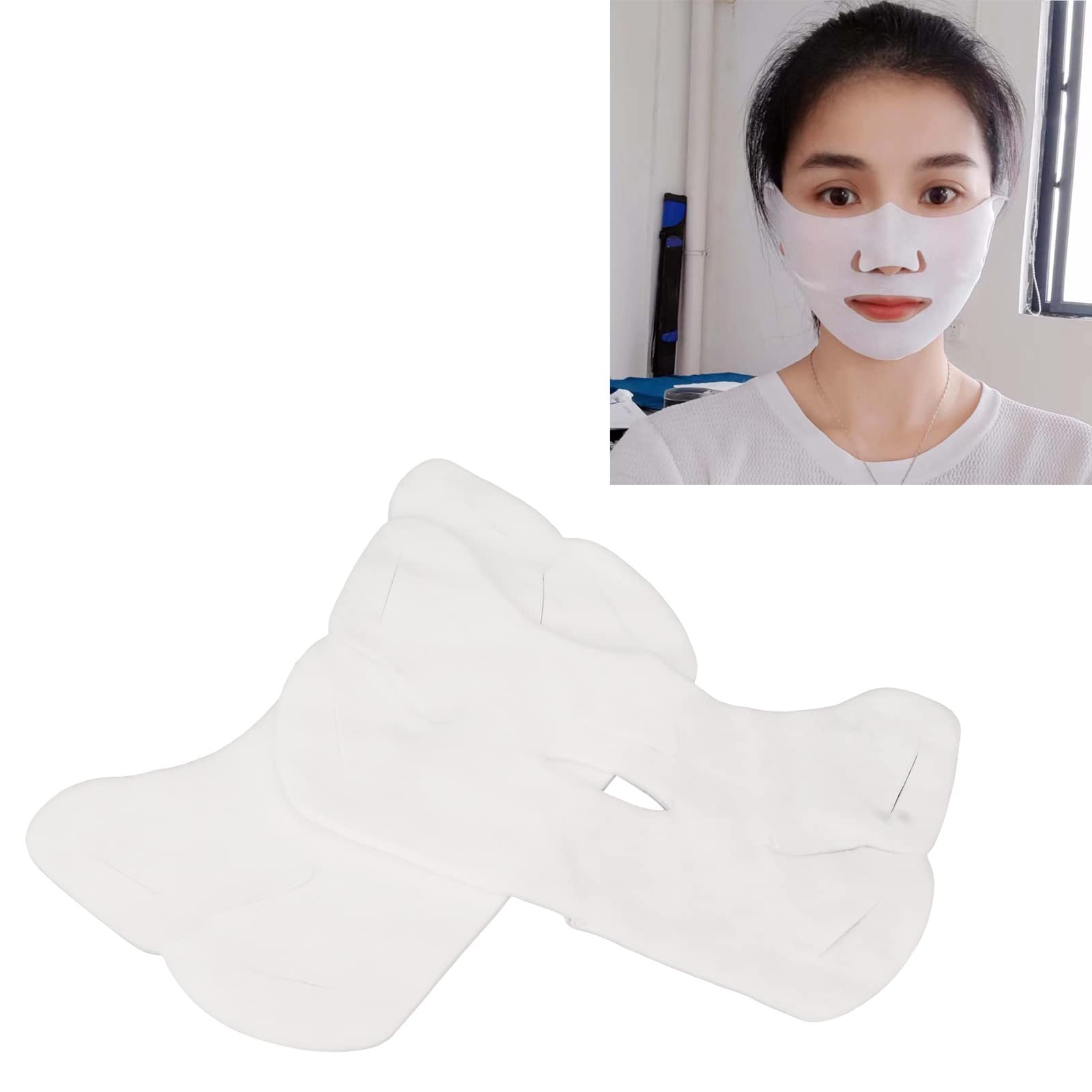 Srliya 10PCS Face Chin Lift Mask - Skin Friendly DIY Facial Sheet for Double Chin Care at Home