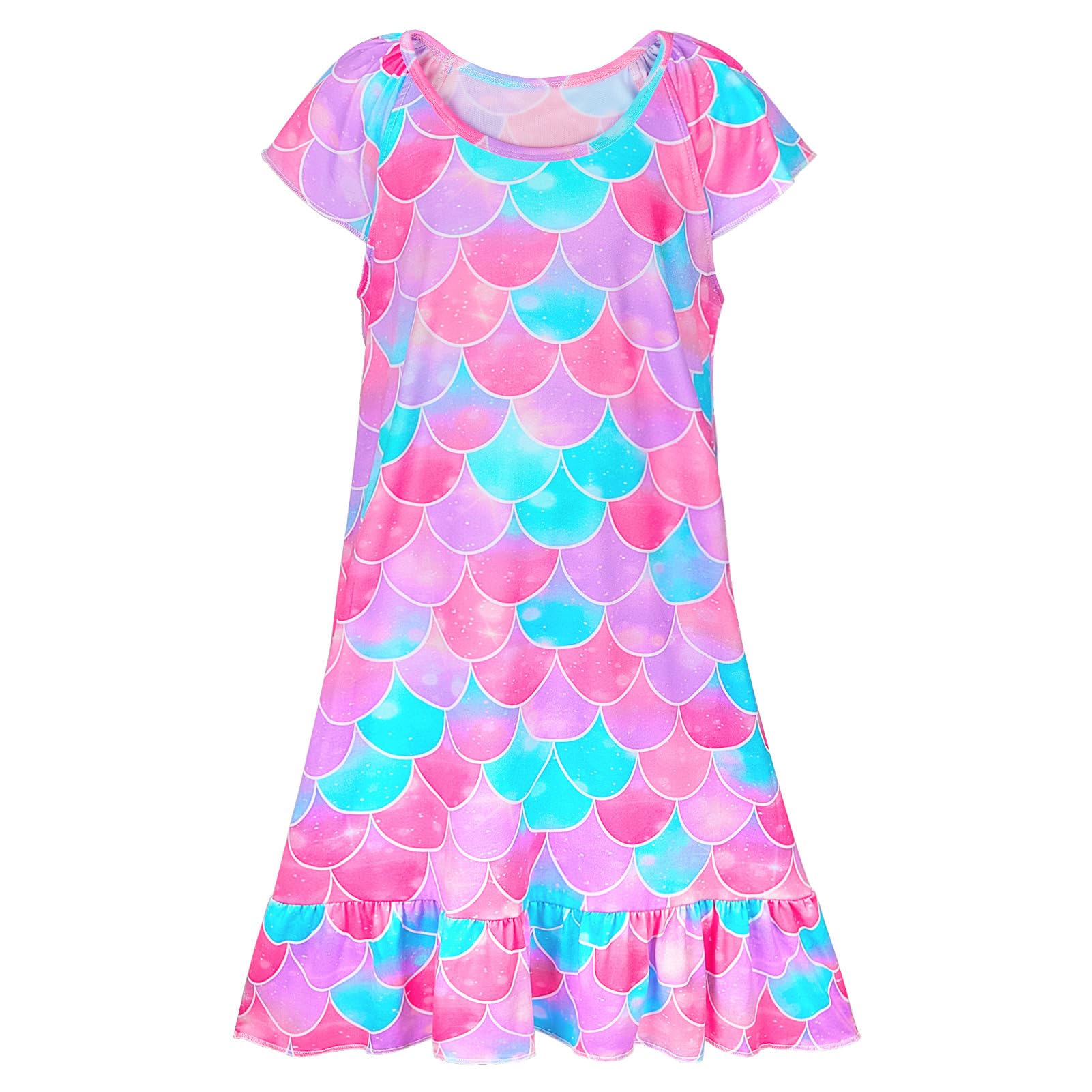 Play Tailor Girls Nightgowns - Toddler Pajamas & Mermaid Princess Dress Sleepwear for Little Kids | Soft & Comfortable Night Gowns for Bedtime & Playtime