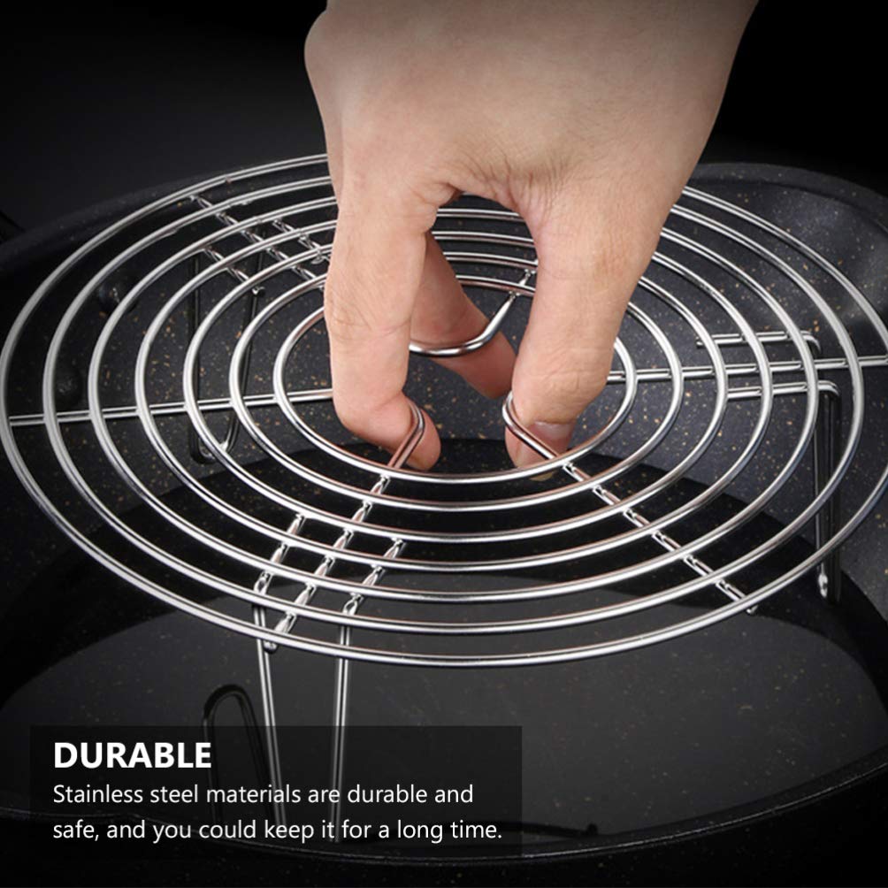 Stainless Steel Steam Rack for Pots - 6.3x2.8 Inch Round Cooking Rack for Steaming, Grilling, Baking & Canning | Durable Cooling Rack for Kitchen, Perfect for Home Cooking & Food Prep
