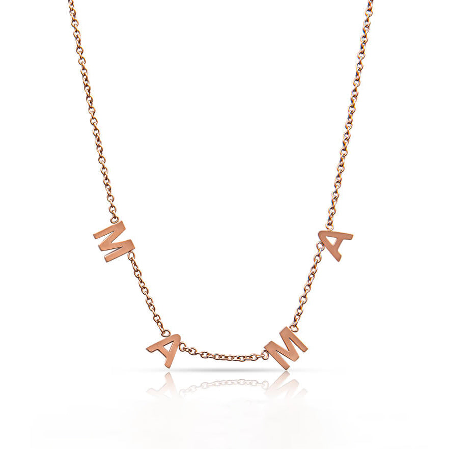 Personalized Mama Letter Necklace - Custom Name Pendant for Women - Perfect Gift for Mom, Mother's Day, Birthday & Anniversary - Ideal for Everyday Wear & Special Occasions