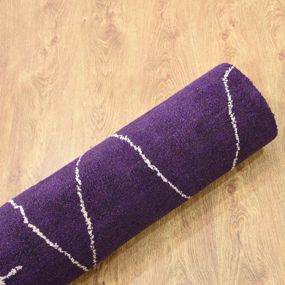 Hand Knotted Cube Rug - Premium Wool Area Rug for Living Room, Bedroom, or Office - Soft & Durable Home Decor