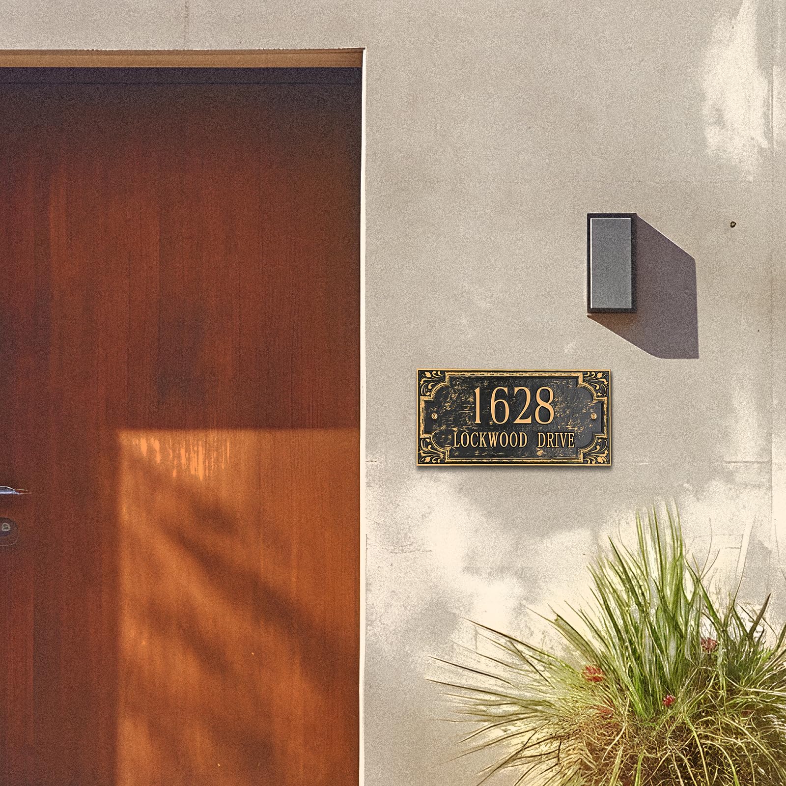 Personalized Large Address Plaque - Custom House Number Sign for Outdoor, Fence, Driveway & Apartment | 1/4