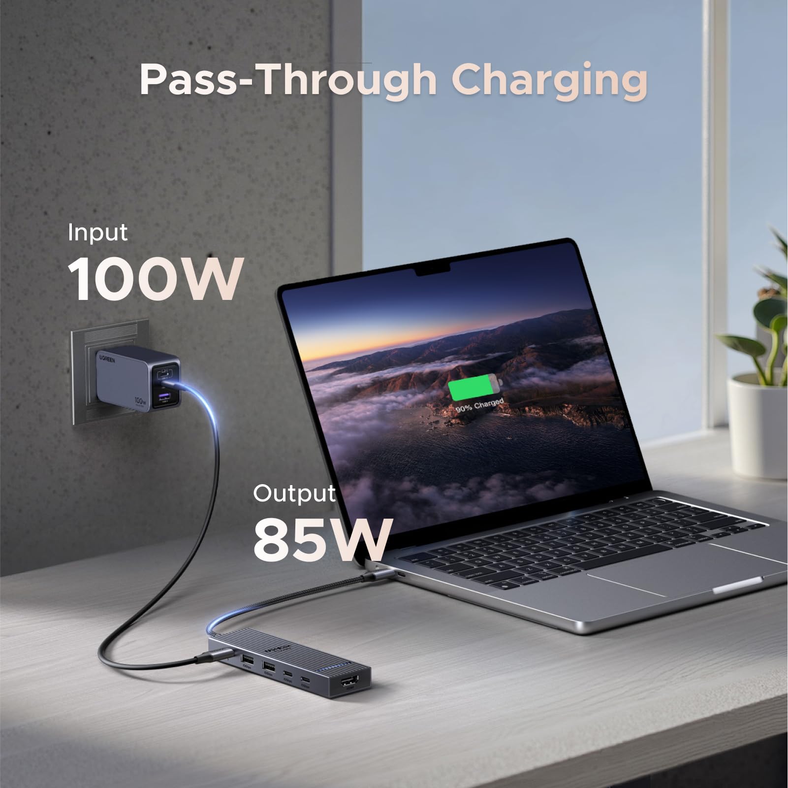 UGREEN Revodok Pro 106 USB C Hub 4K@60Hz 10Gbps - 6-in-1 Multi-Port Adapter for MacBook Pro/Air, iPad Pro, Dell XPS - Perfect for Home Office, Video Editing & Gaming