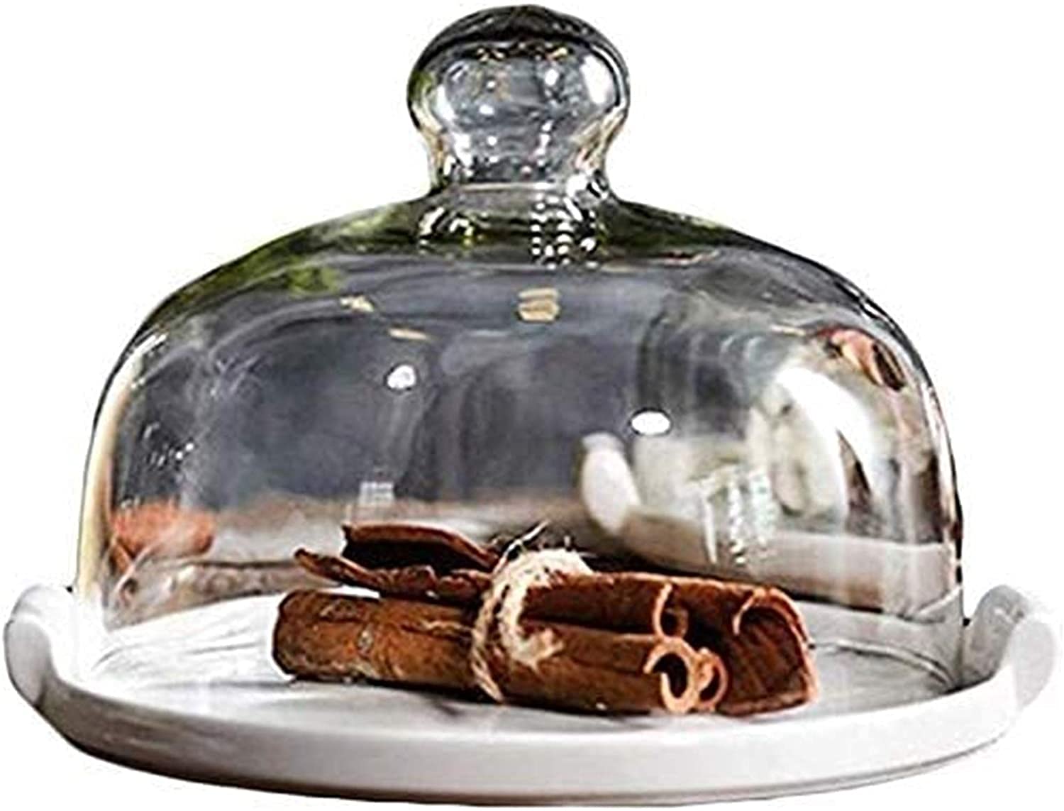 ZSEFV Glass Dome Cake Stand with Lid - Multi-Function Dessert Tray for Wedding, Birthday Party & Cake Shop | Perfect for Pastry Display, Salad Serving & Food Fresh-Keeping | Elegant Household Dessert Cover & Dust Protector