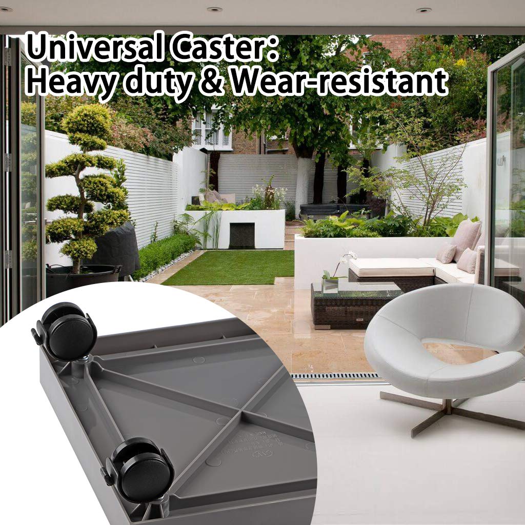 Skelang Square Wheeled Plant Dolly - Heavy Duty ABS Planter Trays with 110 Lbs Load Capacity | Perfect for Moving Potted Plants, Garden Decor & Indoor/Outdoor Use