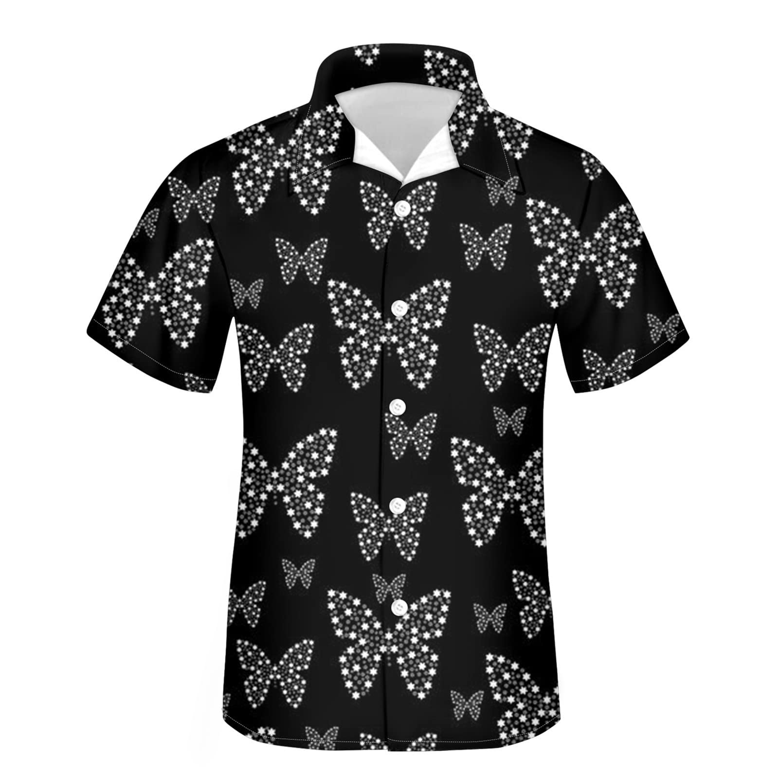 Frestree Men's Hawaiian Shirt - Summer Short Sleeve Button Down Dress Shirt, Quick Dry & Breathable, Regular Fit with Work Collar - Perfect for Beach Vacation, Luau Party & Casual Wear