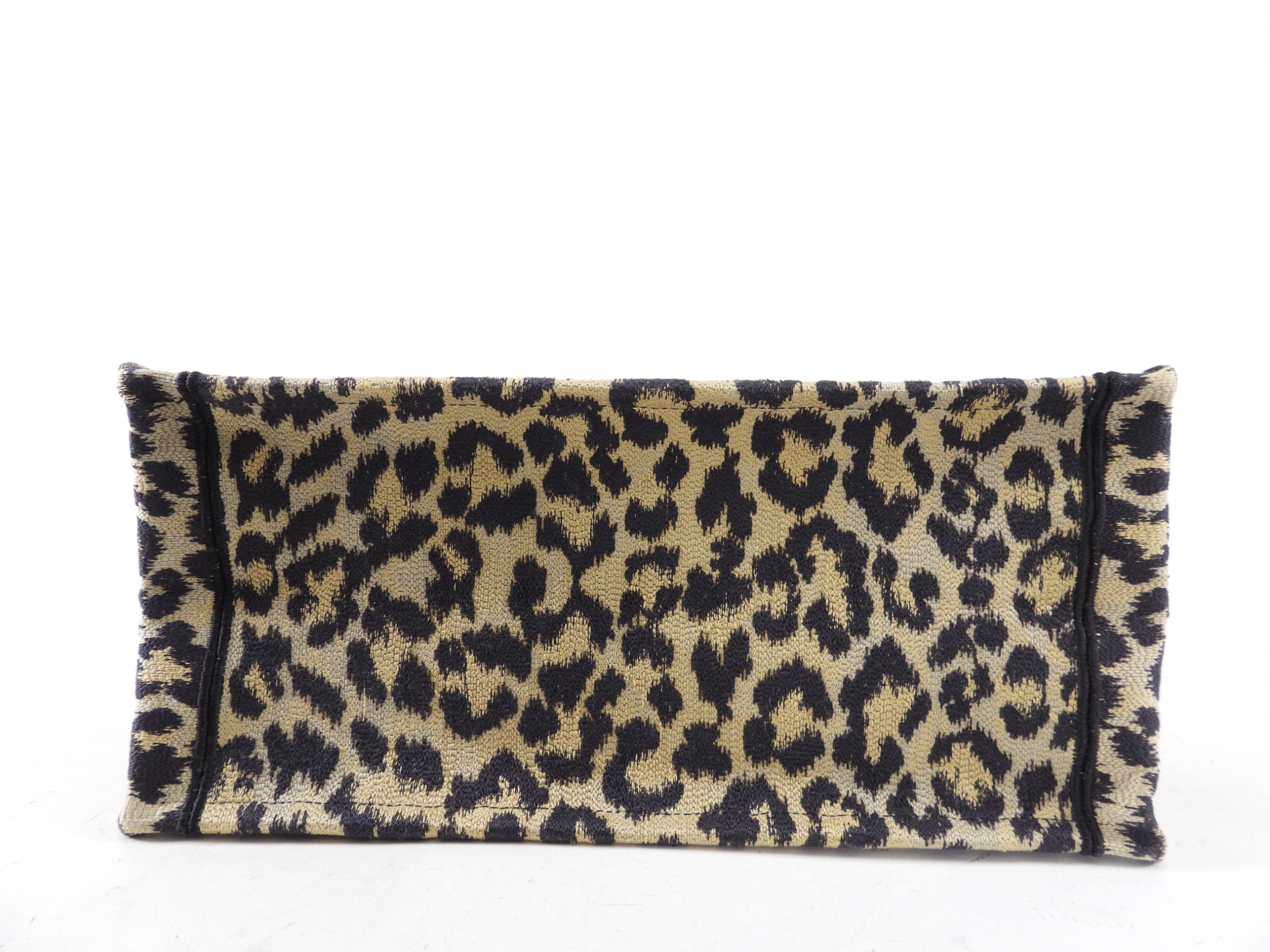 Christian Dior Medium Leopard Print Canvas Book Tote Bag - Stylish Designer Handbag for Women, Work, Travel & Everyday Use