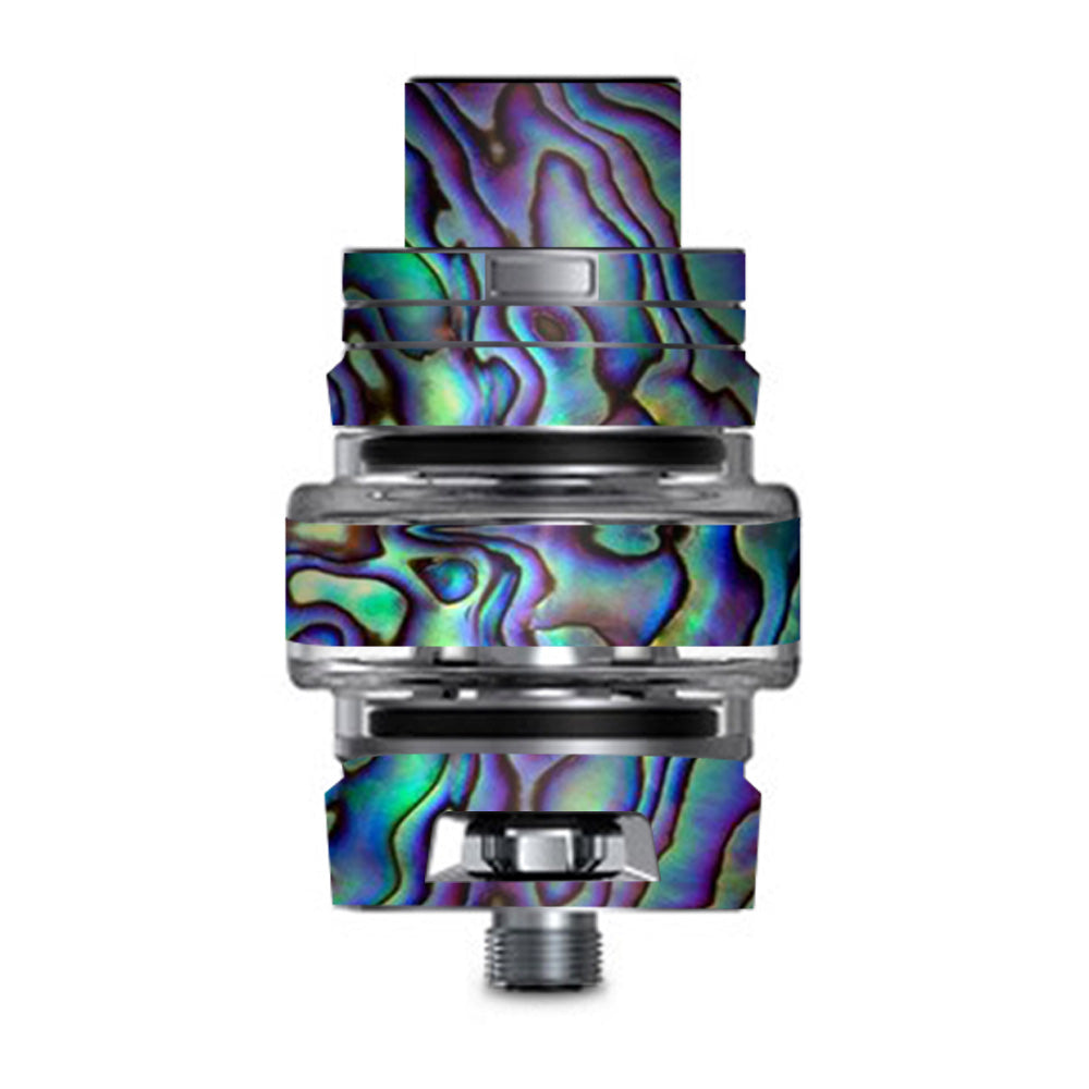 TFV8 Big Baby V2 Tank Skin - Abalone Sea Shell Design in Green, Blue & Purple | Durable Protective Cover for Vape Tanks | Perfect for Vaping Enthusiasts & Cloud Chasers