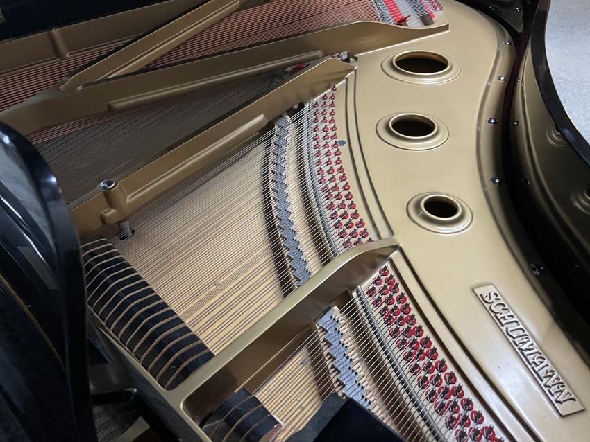 1987 Schumann 5'9 G82 Grand Piano - Polished Ebony Finish with Serial Number 8701180 | Perfect for Concert Halls, Music Studios & Luxury Home Decor