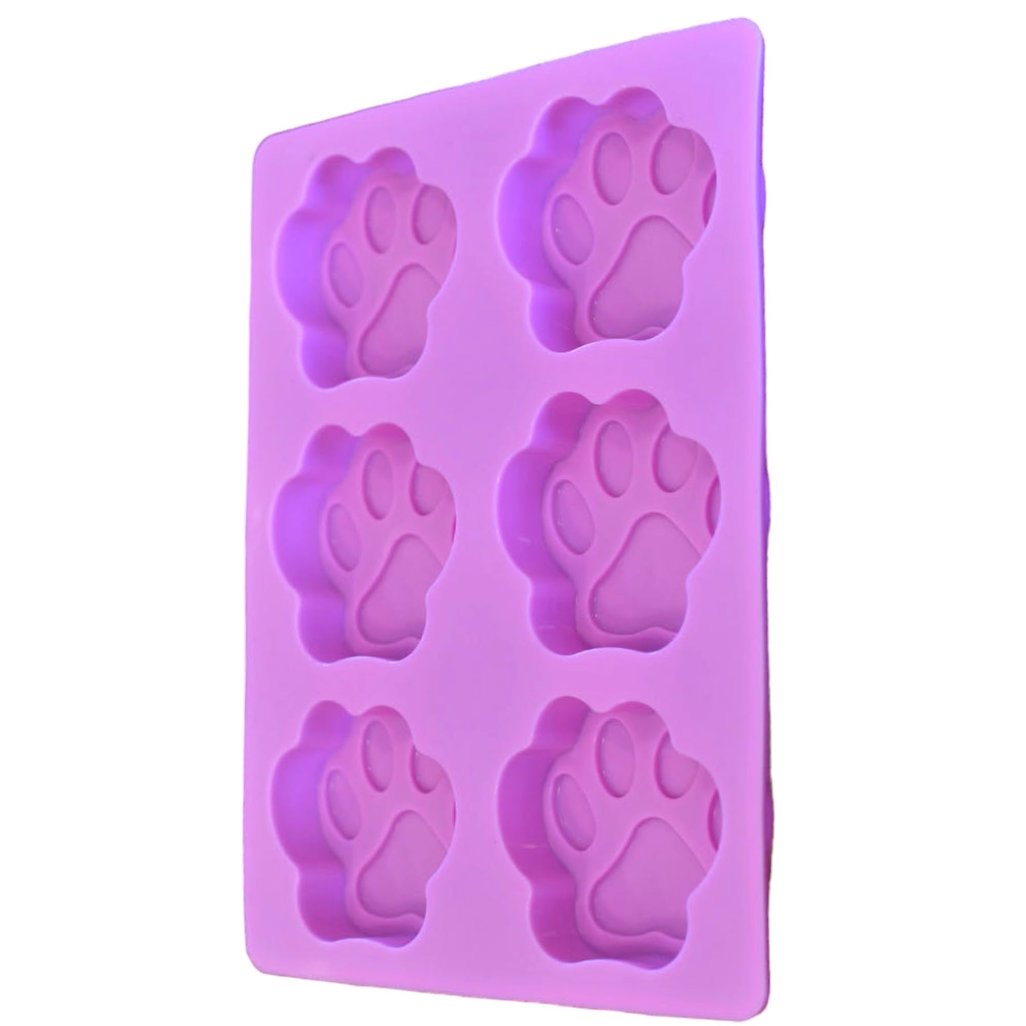 2 Pack Reusable Silicone Dog Treat Molds - Paw Shaped Baking Molds for Homemade Dog Cookies, Microwave & Freezer Safe, Easy Clean (Perfect for DIY Dog Treats, Birthday Parties & Dog Training Rewards)