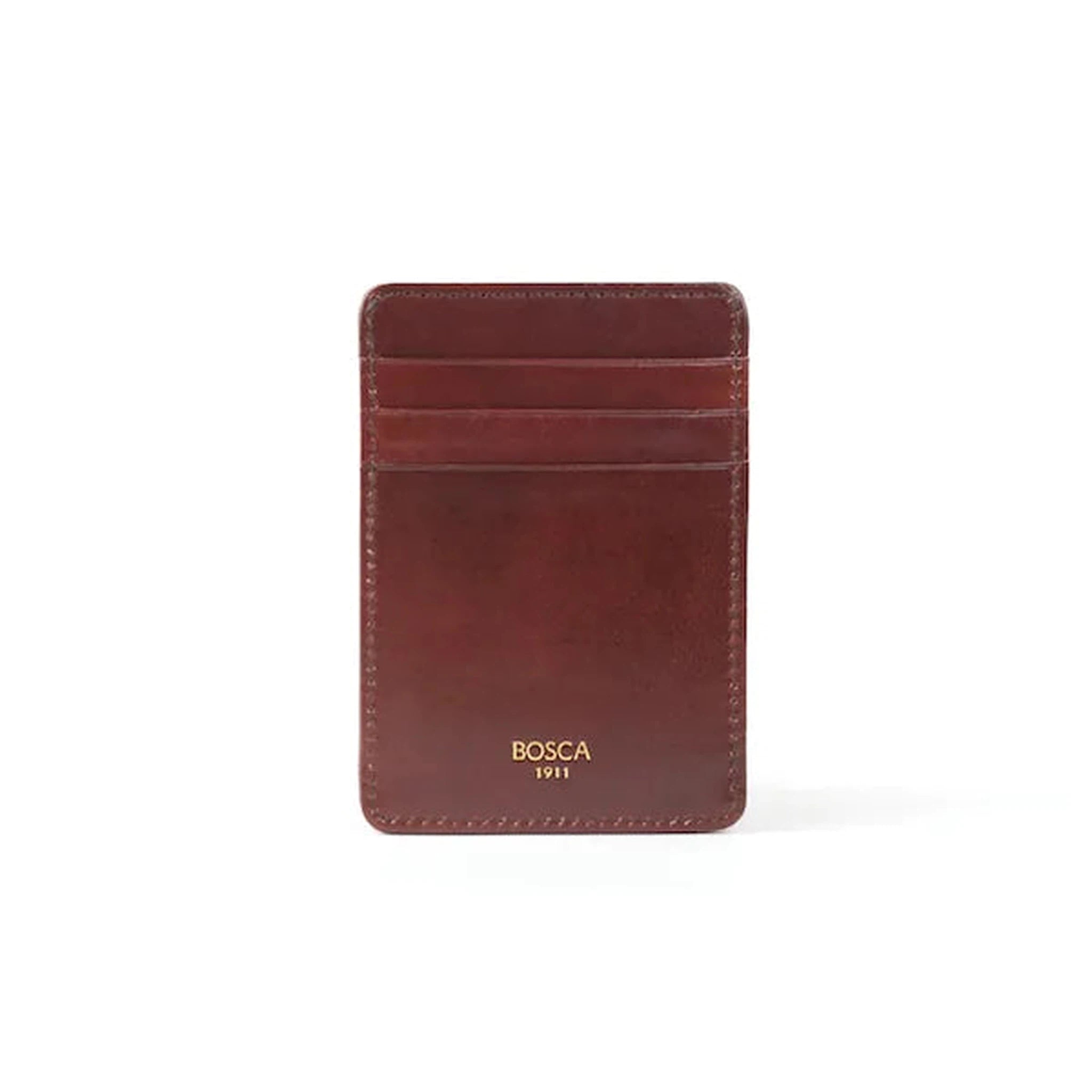 Bosca Old Leather Deluxe Front Pocket Wallet for Men - Genuine Leather Bifold Wallet with RFID Protection - Perfect for Everyday Use, Travel & Business
