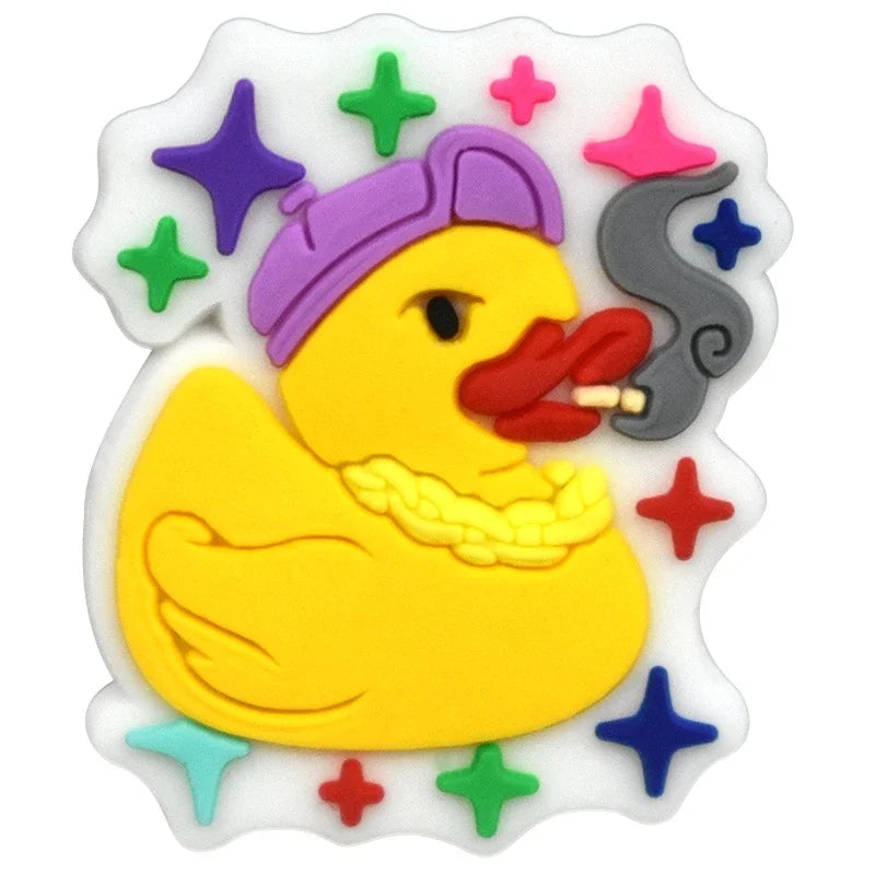 Duck Shoe Charms for Crocs & Sandals - Cute Decor Pins for Kids, Boys, Girls, Men & Women - Perfect for Clogs, Jeans & Buckle Shoes - Fun Accessories for School, Parties & Everyday Wear