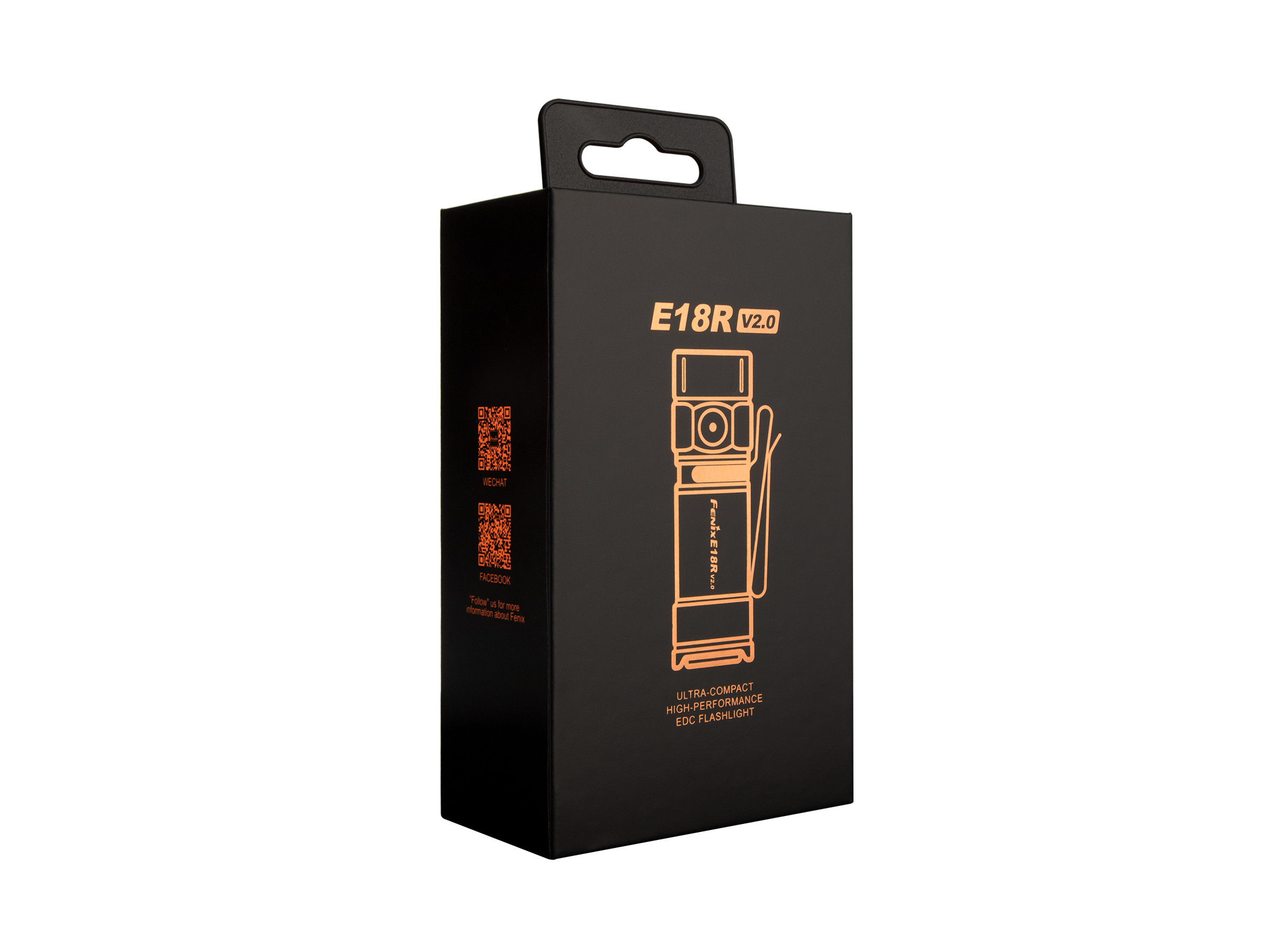 Fenix E18R V2 Rechargeable LED Flashlight - 1200 Lumens, USB-C, Compact EDC Light for Camping, Hiking & Emergency Use