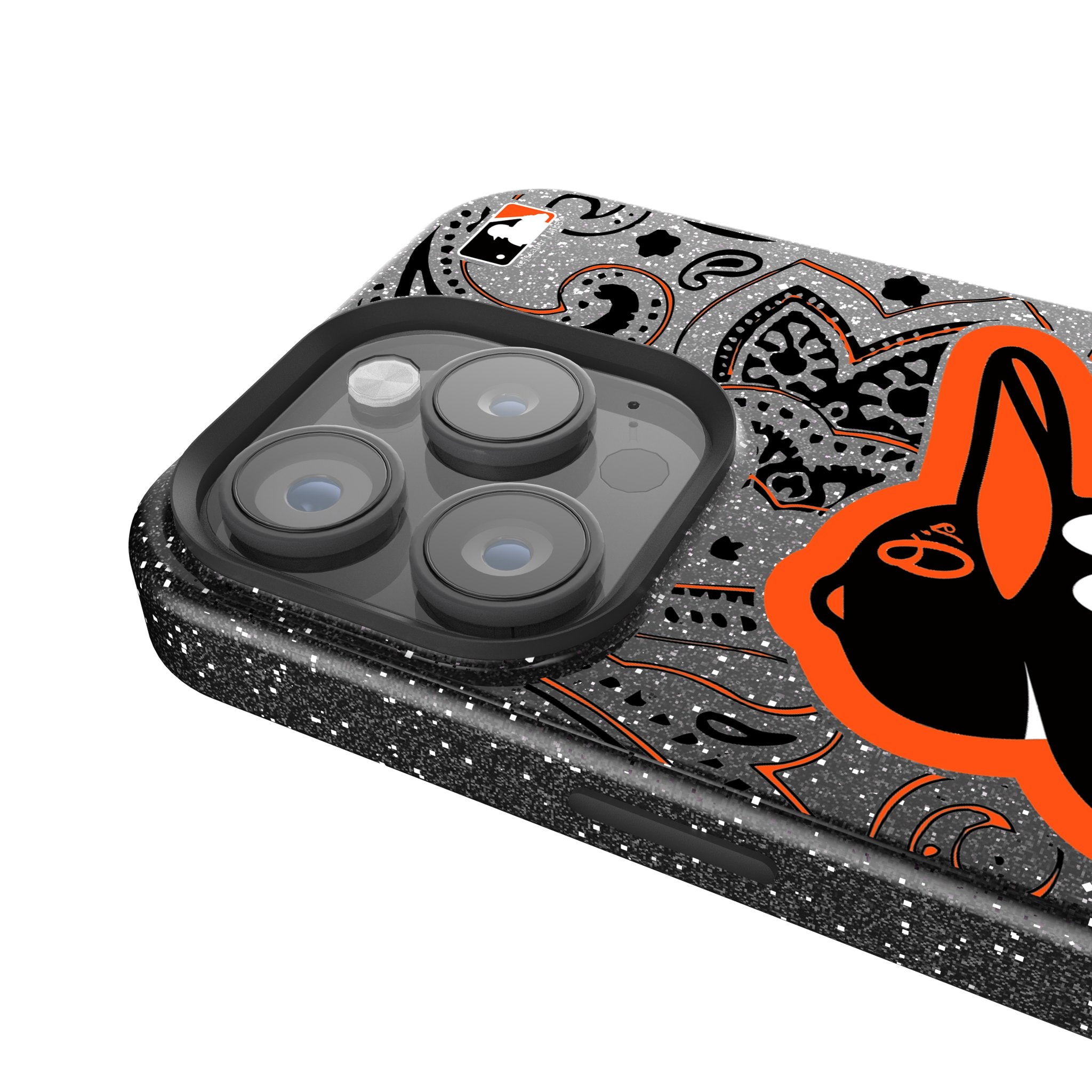 Baltimore Orioles Paisley Bling Rhinestone Phone Case for iPhone & Samsung - Stylish Protective Cover for Baseball Fans, Game Day & Everyday Use