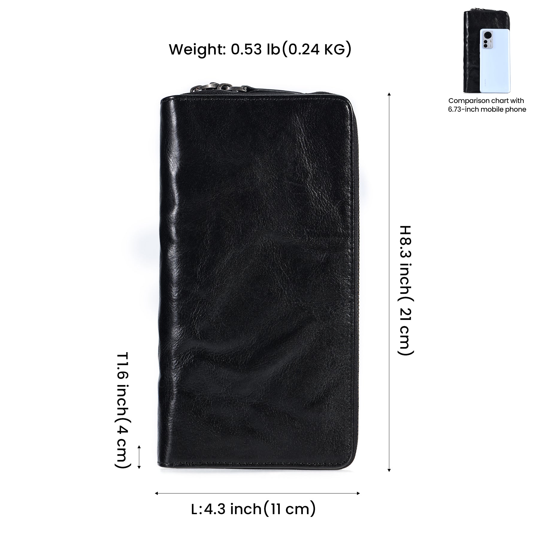 RFID Blocking Leather Wallet for Men - Slim Bifold Wallet with Credit Card Slots & ID Window - Perfect for Travel, Business & Everyday Use