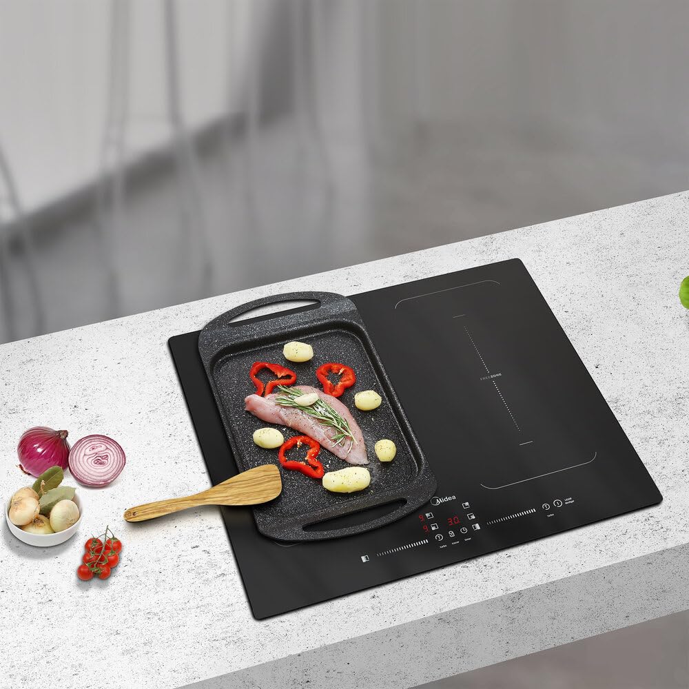 Midea 4-Burner Induction Cooktop with Dual Freezone - Fast, Energy Efficient Cooking for Home & Restaurant Use