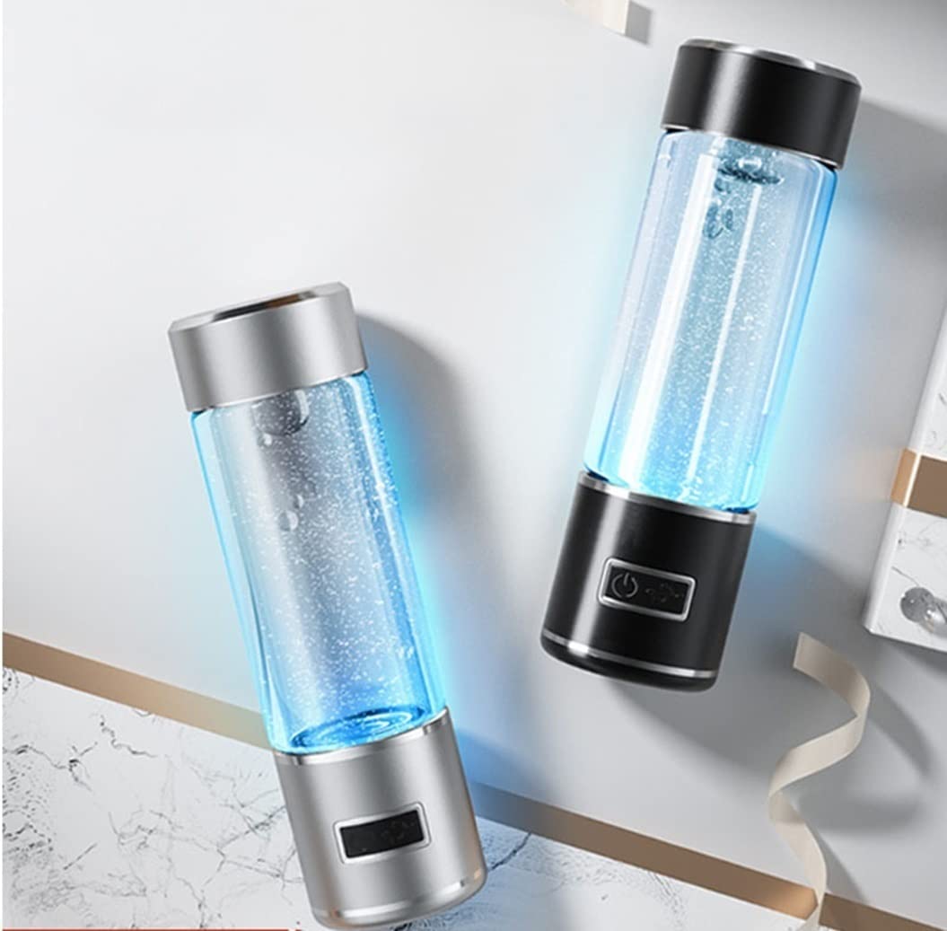 Portable Hydrogen Water Bottle Generator - USB Rechargeable Hydrogen Rich Water Ionizer Cup for Home, Travel & Outdoor Activities (Black) | Improve Hydration & Wellness for Sports, Gym & Daily Use
