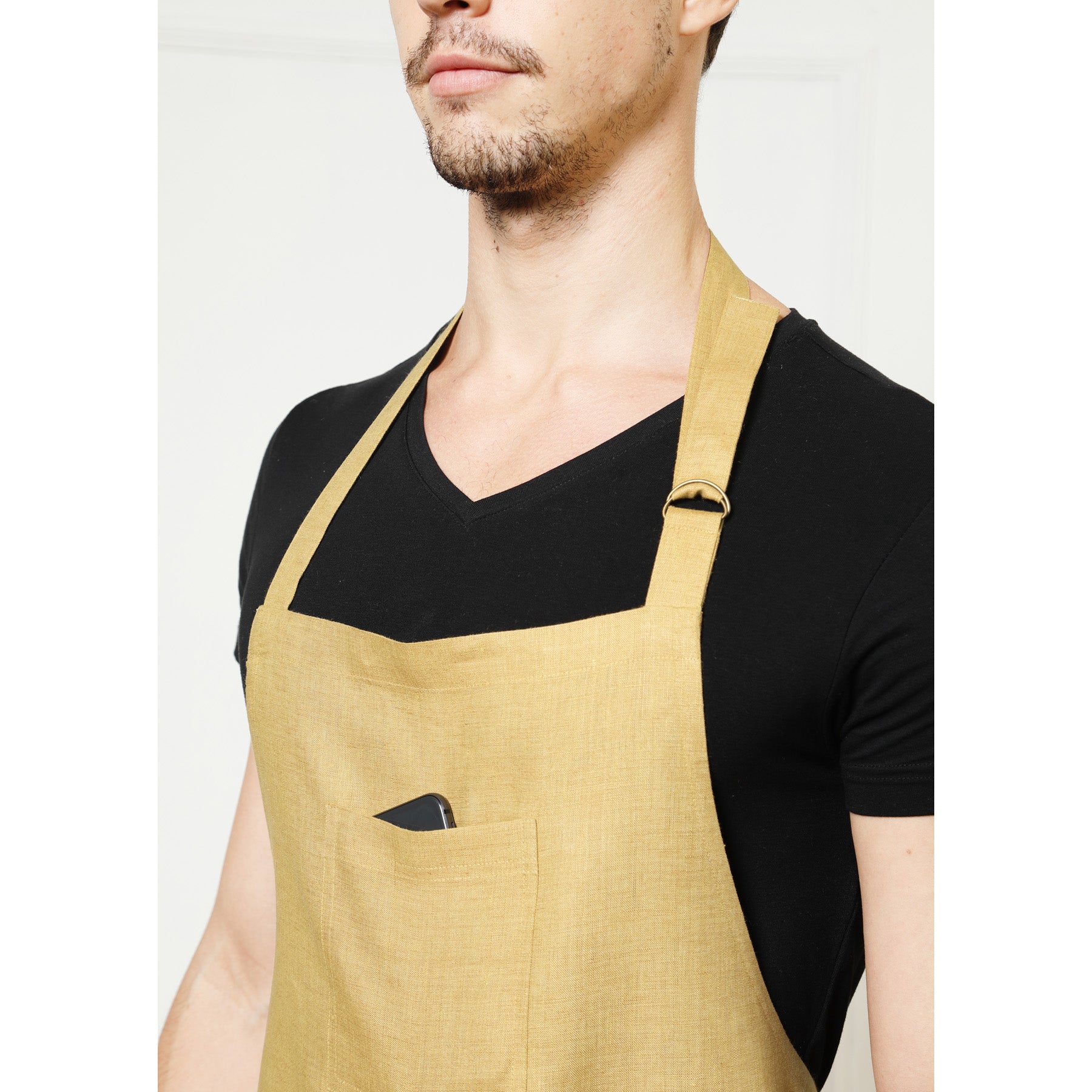 Premium Linen Apron for Cooking, Baking & Grilling - Durable & Stylish Kitchen Apron for Chefs & Home Cooks - Perfect for BBQ, Baking & Crafting