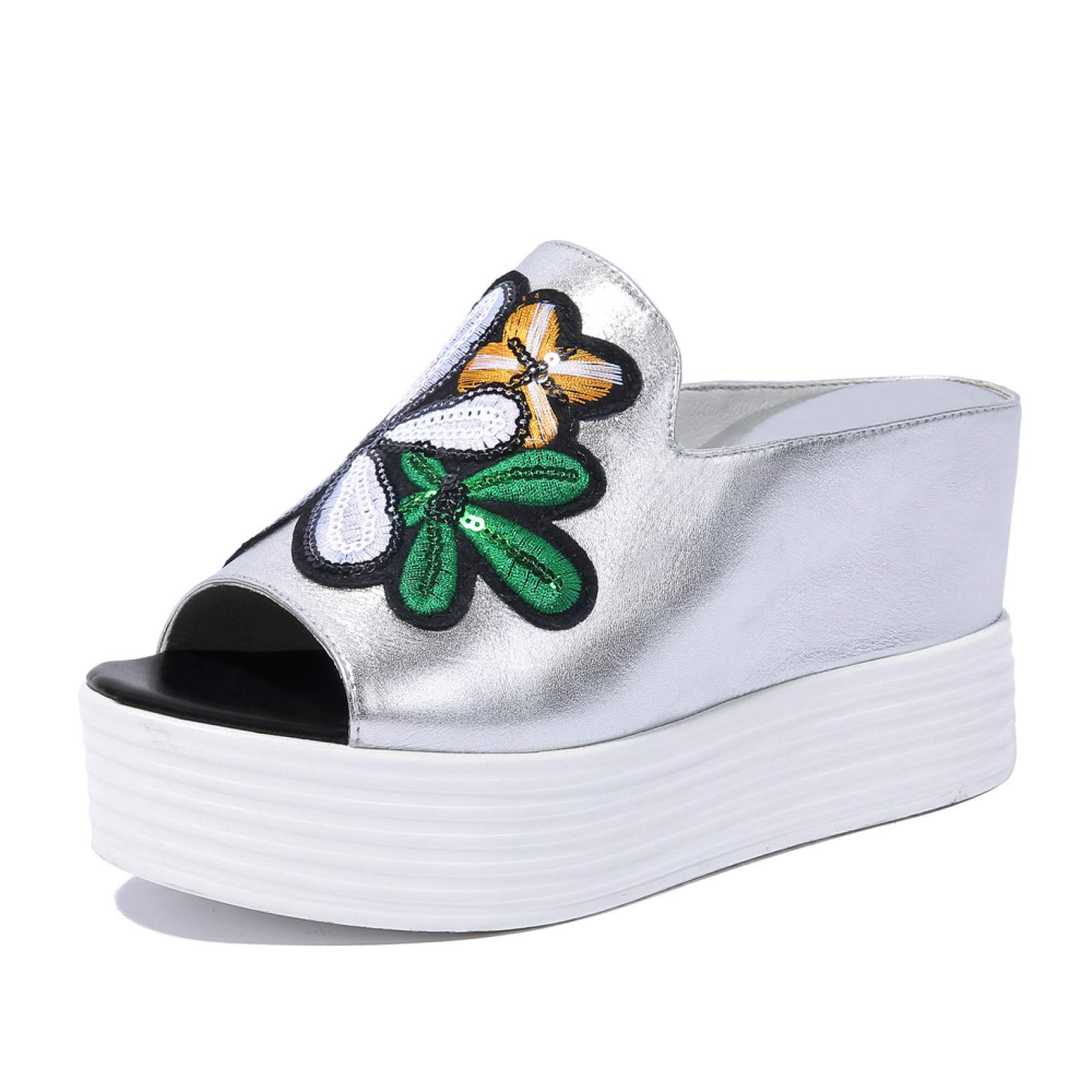 Women's Comfortable Platform Wedge Sandals - Slip On Peep Toe High Heel Slides for Casual Wear | Perfect for Summer Outfits, Beach Vacations & Everyday Comfort