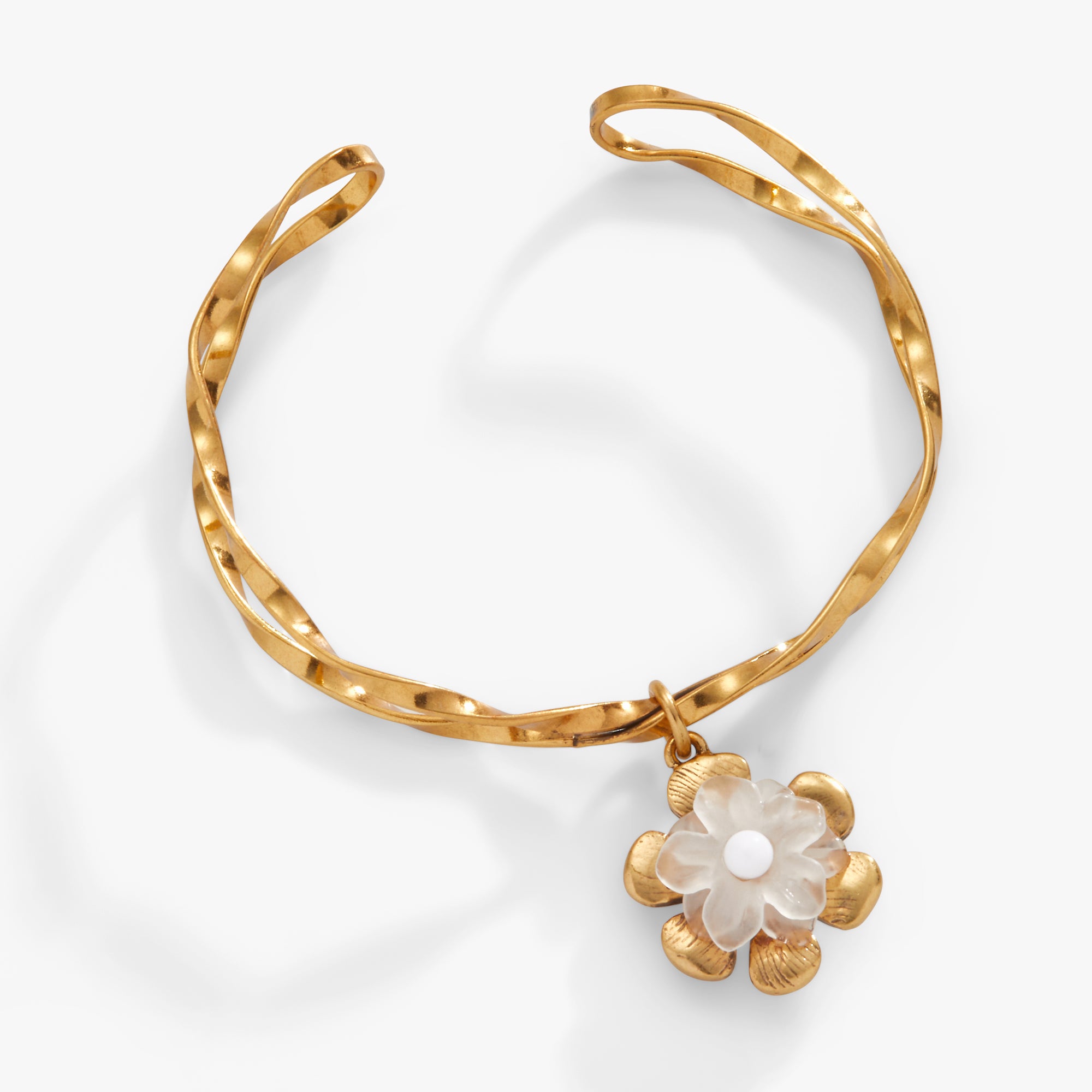 Elegant Flower Twisted Cuff Bracelet for Women - Boho Chic Handmade Jewelry - Perfect for Weddings, Parties & Everyday Wear