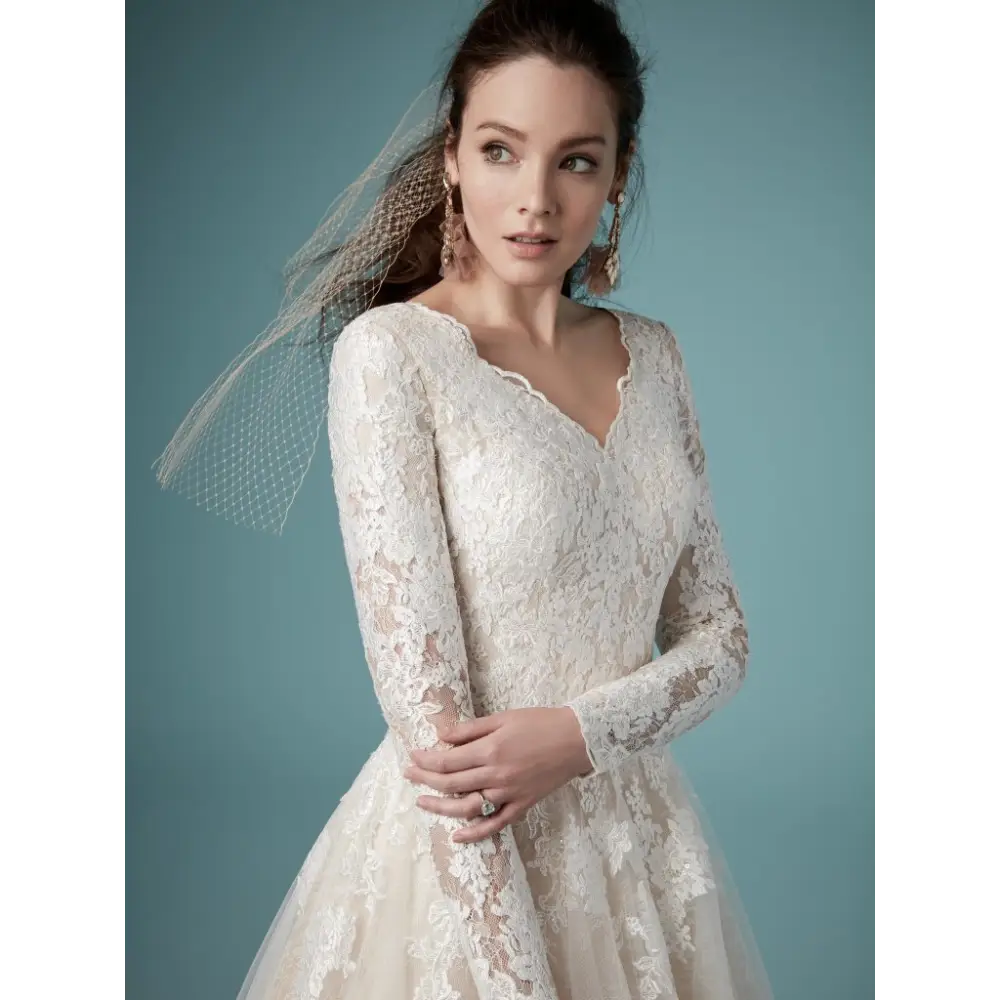 Maggie Sottero Shiloh Leigh Wedding Dress - Sample Sale | Elegant A-Line Gown for Brides, Bridal Showers & Formal Events