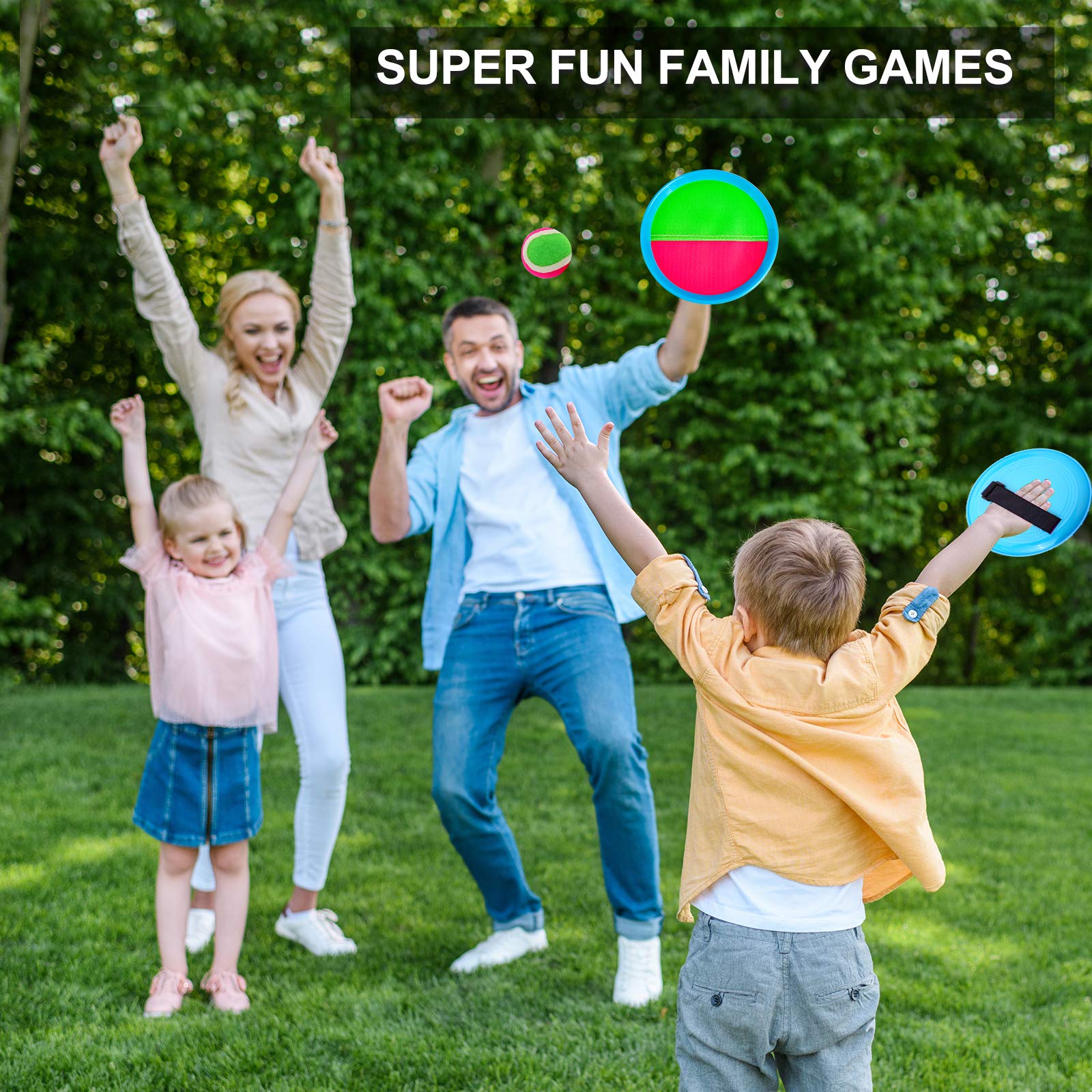 **Best Kids Toss and Catch Game Set - Outdoor Beach & Pool Toys for Ages 4-8 - Fun Easter Basket Stuffers & Family Yard Games for Kids & Adults - Perfect for Backyard, Picnic, and Beach Play**
